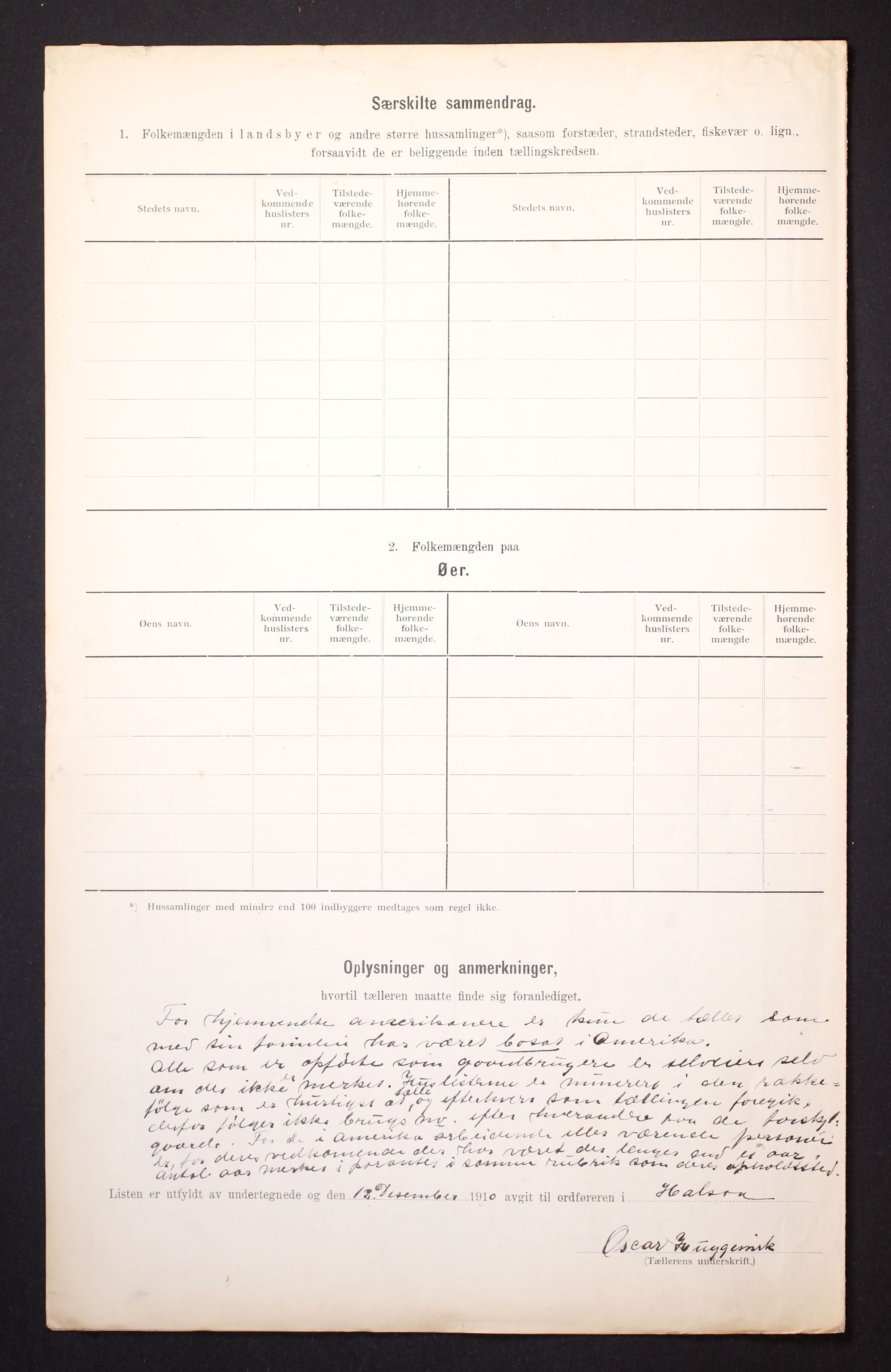 RA, Folketelling 1910 for 1019 Halse og Harkmark herred, 1910, s. 9