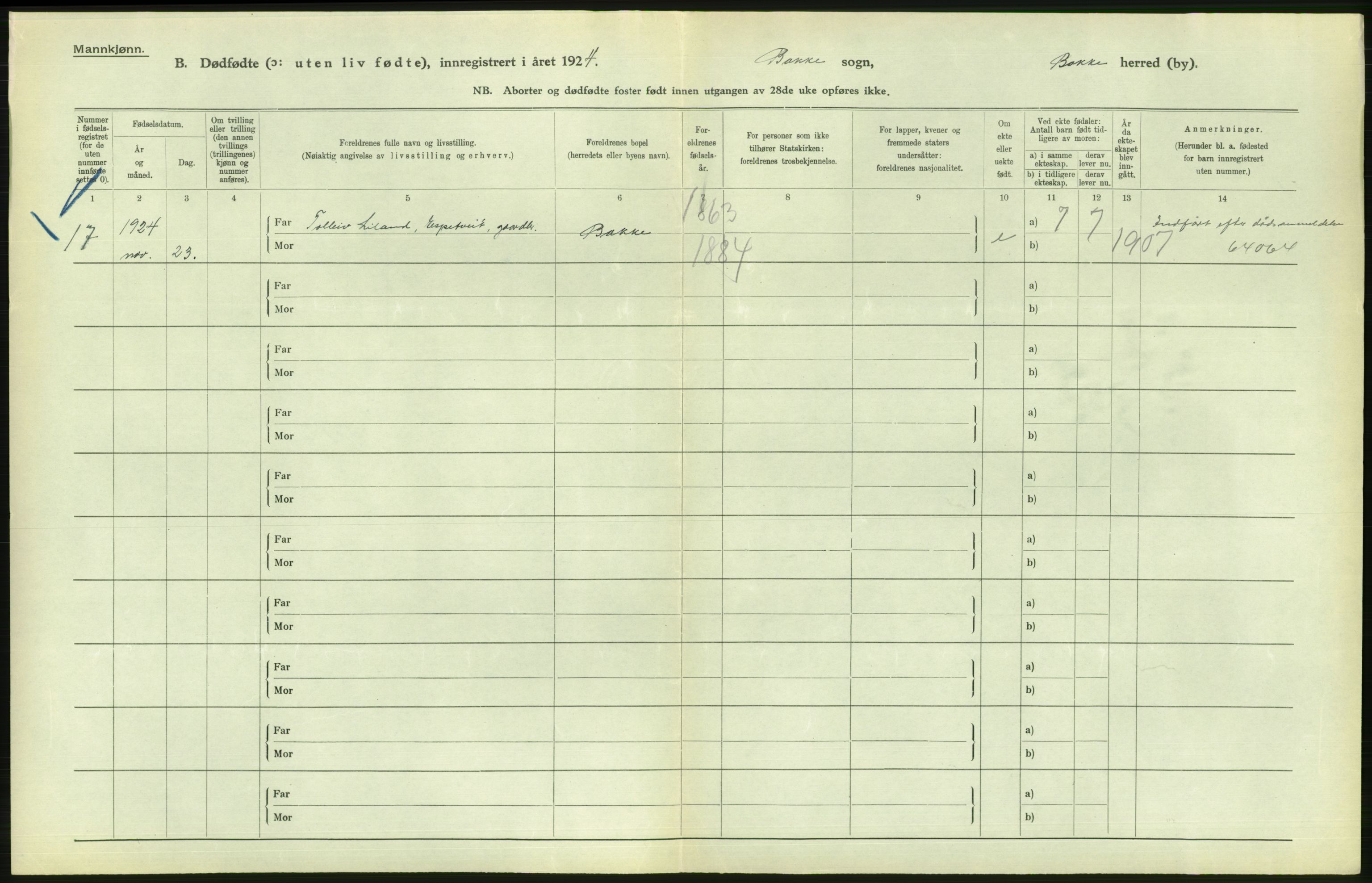 Statistisk sentralbyrå, Sosiodemografiske emner, Befolkning, AV/RA-S-2228/D/Df/Dfc/Dfcd/L0021: Vest-Agder fylke: Levendefødte menn og kvinner, gifte, døde, dødfødte. Bygder og byer., 1924, s. 820