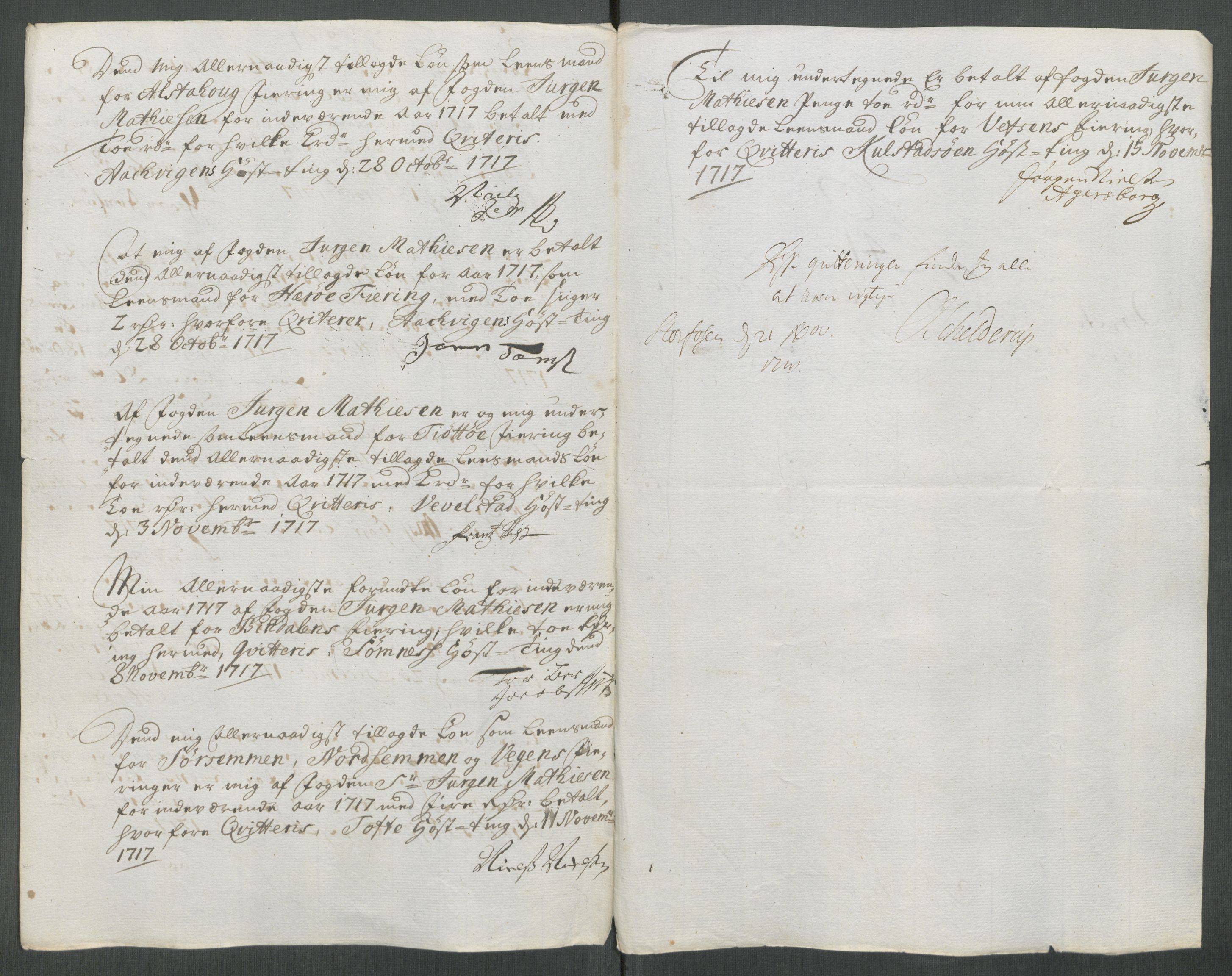 Rentekammeret inntil 1814, Reviderte regnskaper, Fogderegnskap, RA/EA-4092/R65/L4515: Fogderegnskap Helgeland, 1717, s. 321