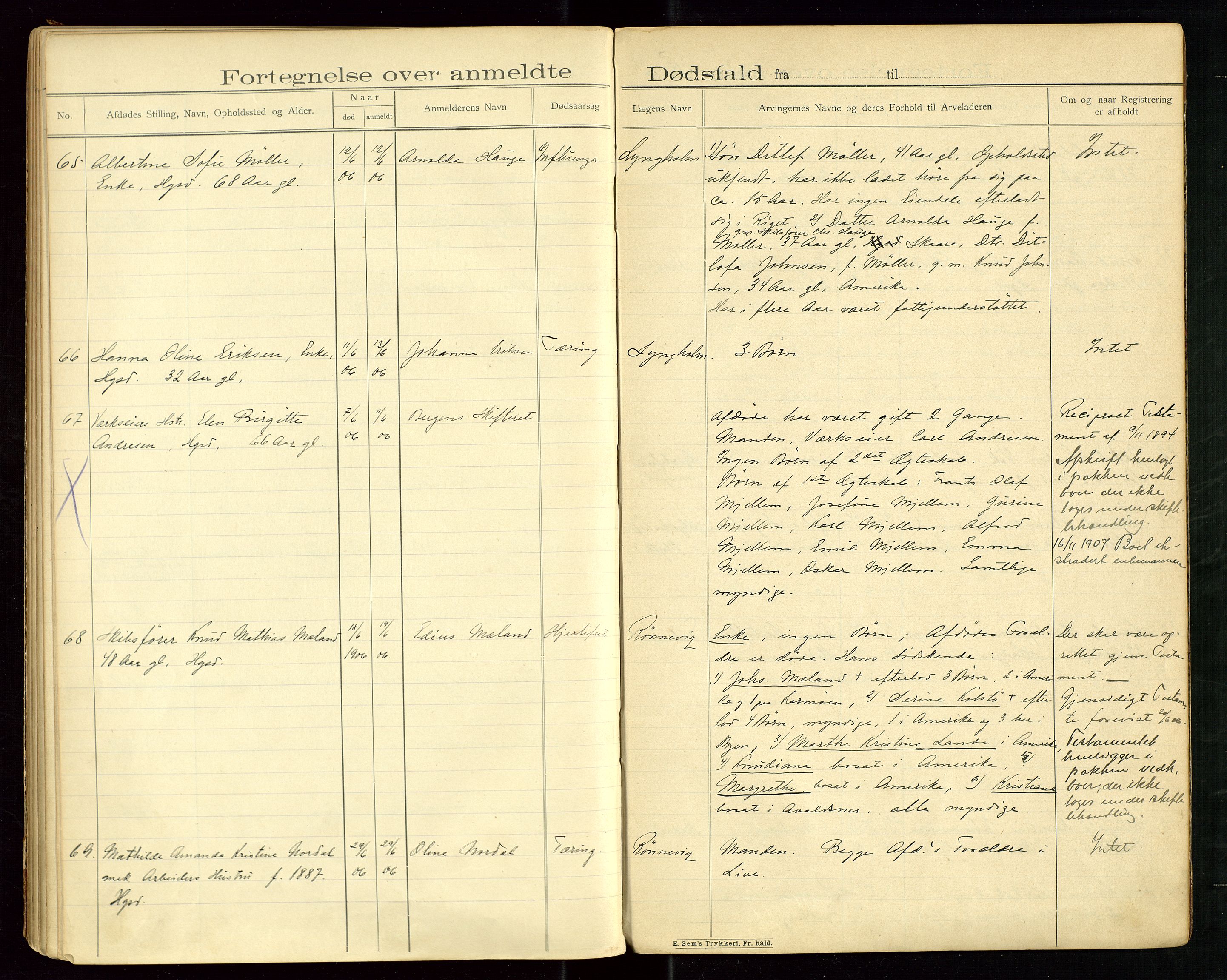 Haugesund tingrett, AV/SAST-A-101415/01/IV/IVJ/L0003: Dødsfallsprotokoll, 1902-1906