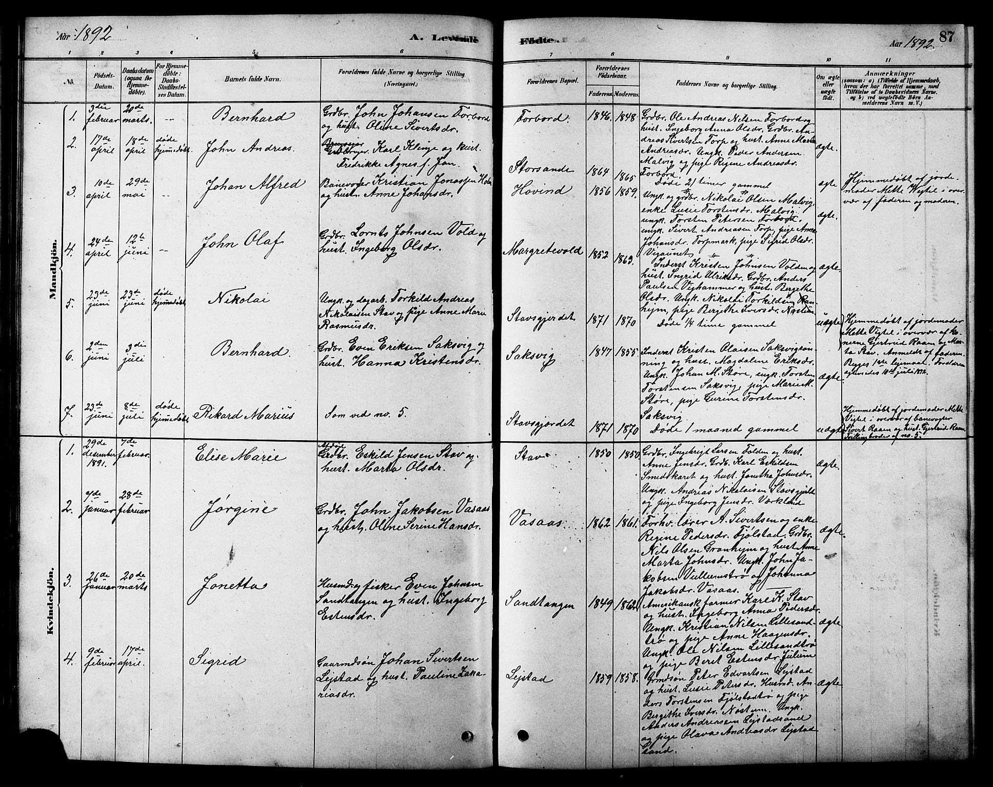 Ministerialprotokoller, klokkerbøker og fødselsregistre - Sør-Trøndelag, SAT/A-1456/616/L0423: Klokkerbok nr. 616C06, 1878-1903, s. 87