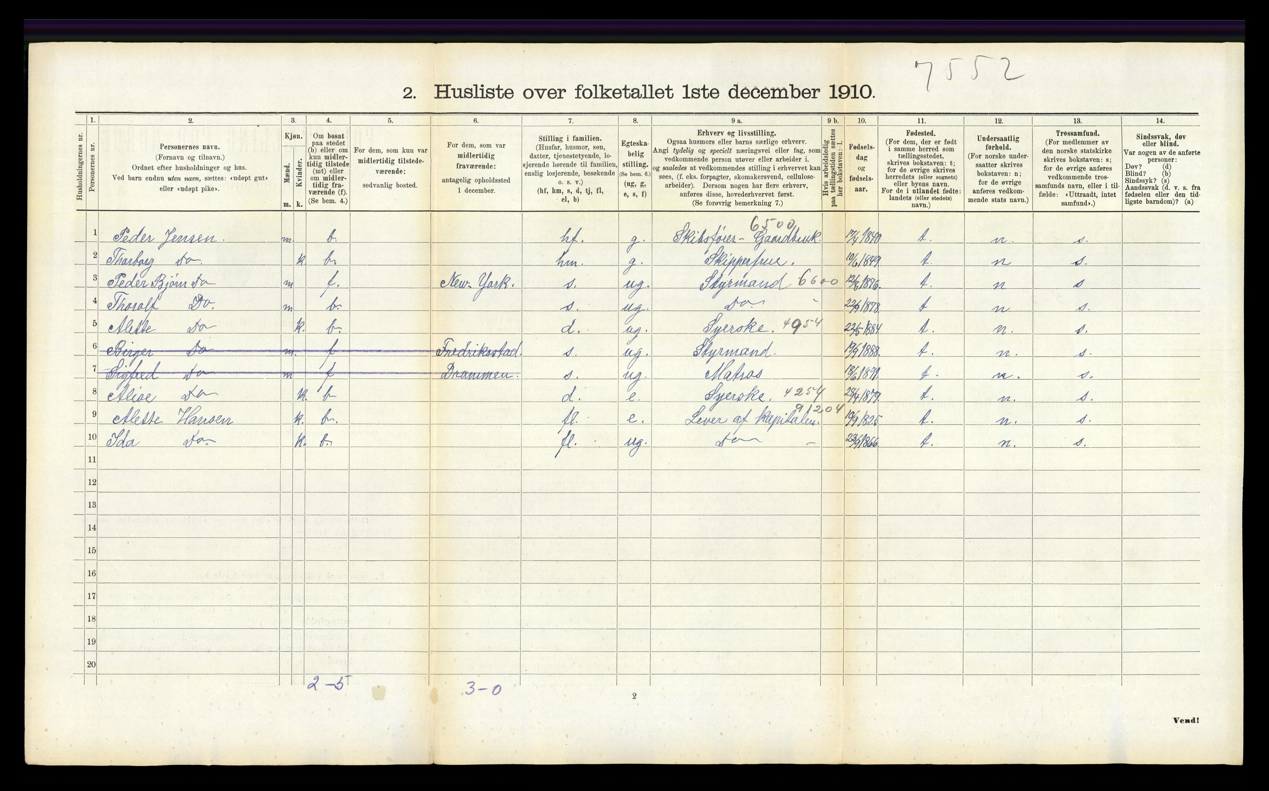 RA, Folketelling 1910 for 0915 Dypvåg herred, 1910, s. 821