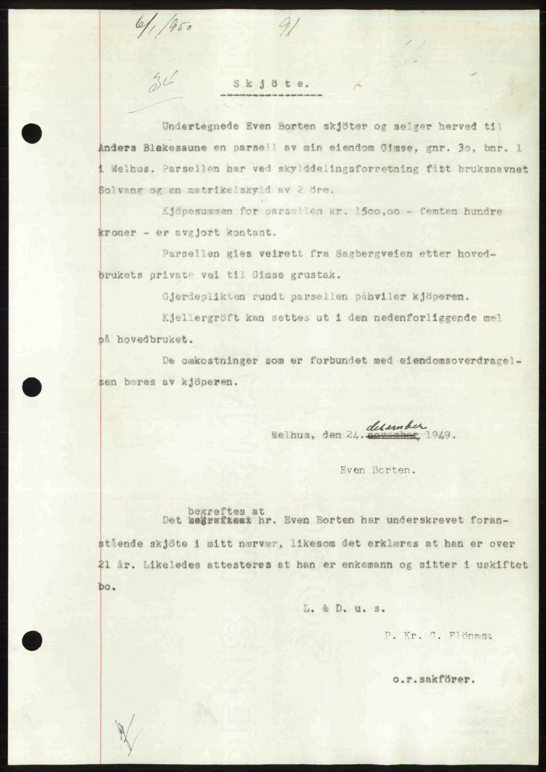 Gauldal sorenskriveri, SAT/A-0014/1/2/2C: Pantebok nr. A9, 1949-1950, Dagboknr: 34/1950