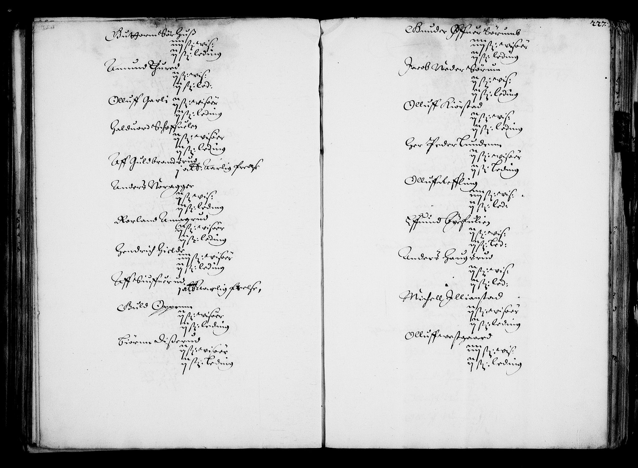 Rentekammeret inntil 1814, Realistisk ordnet avdeling, AV/RA-EA-4070/N/Na/L0001: [XI f]: Akershus stifts jordebok, 1652, s. 226b-227a