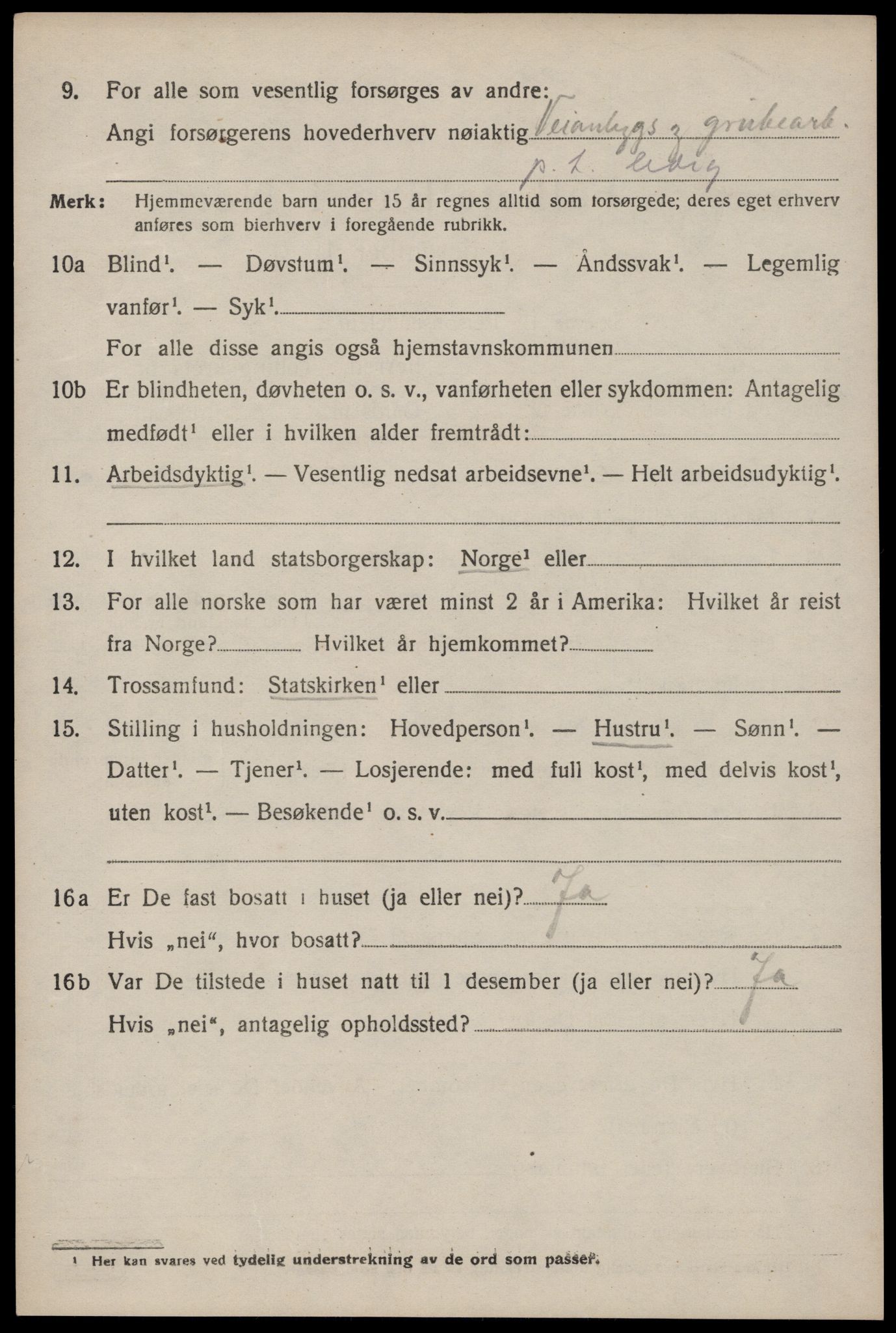 SAKO, Folketelling 1920 for 0832 Mo herred, 1920, s. 2407