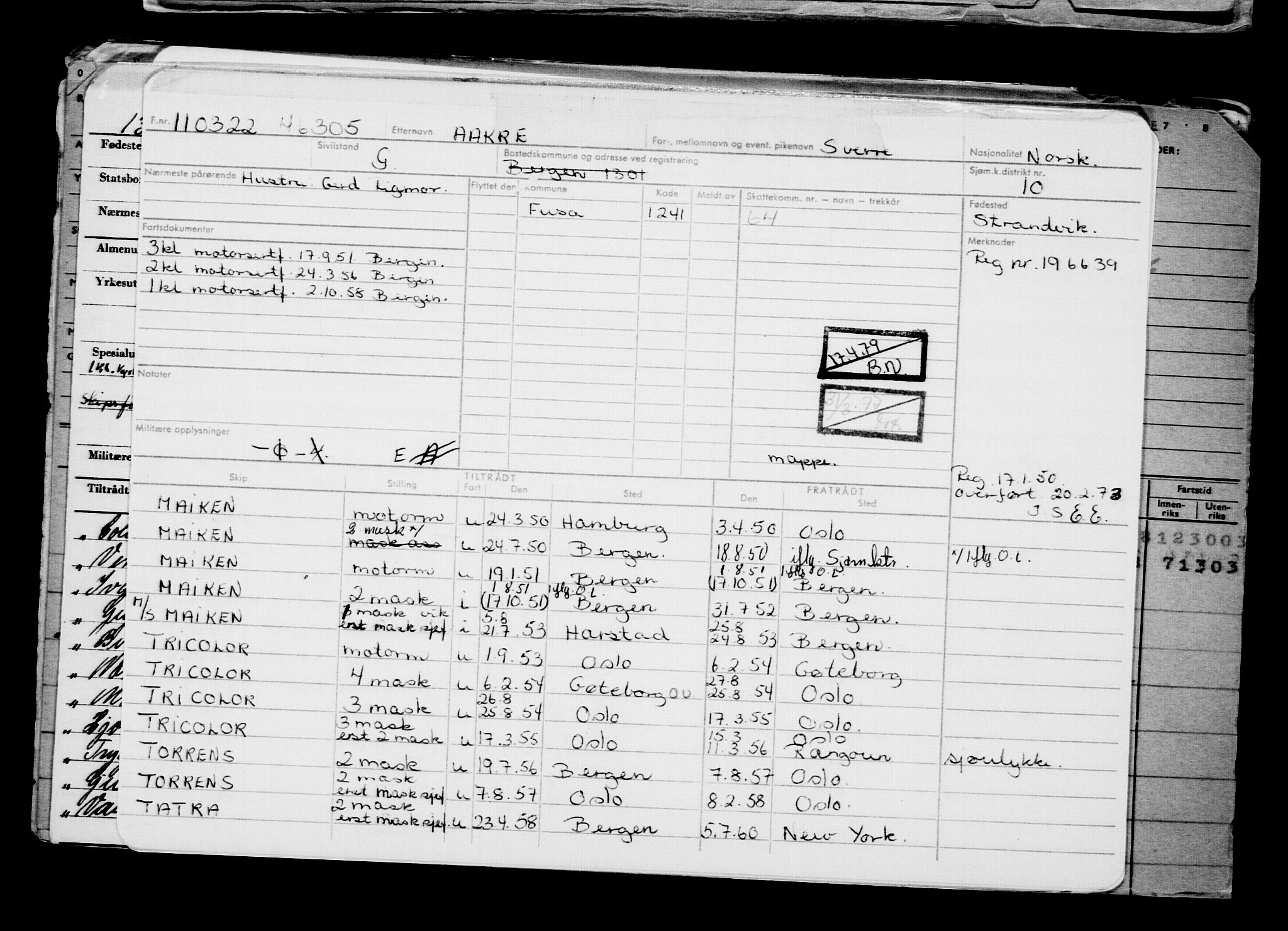 Direktoratet for sjømenn, AV/RA-S-3545/G/Gb/L0204: Hovedkort, 1922, s. 35