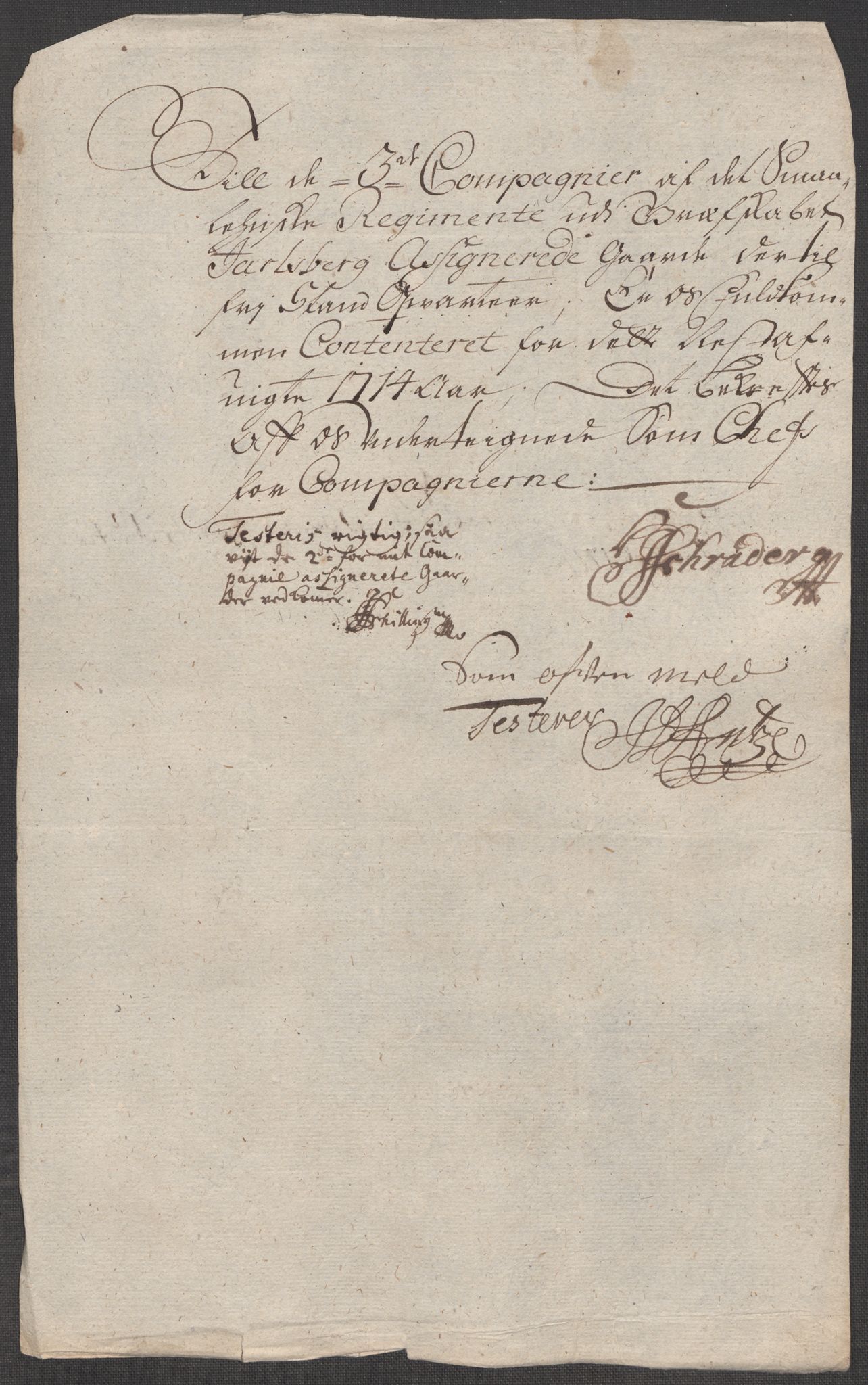 Rentekammeret inntil 1814, Reviderte regnskaper, Fogderegnskap, RA/EA-4092/R32/L1879: Fogderegnskap Jarlsberg grevskap, 1714-1715, s. 158