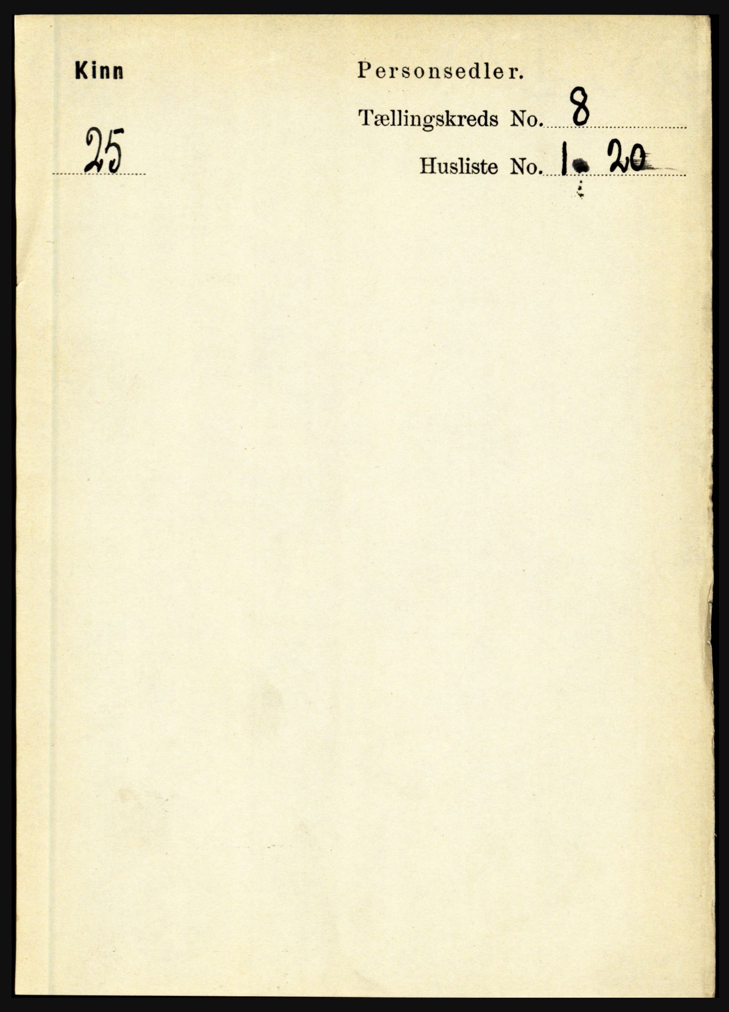 RA, Folketelling 1891 for 1437 Kinn herred, 1891, s. 3105