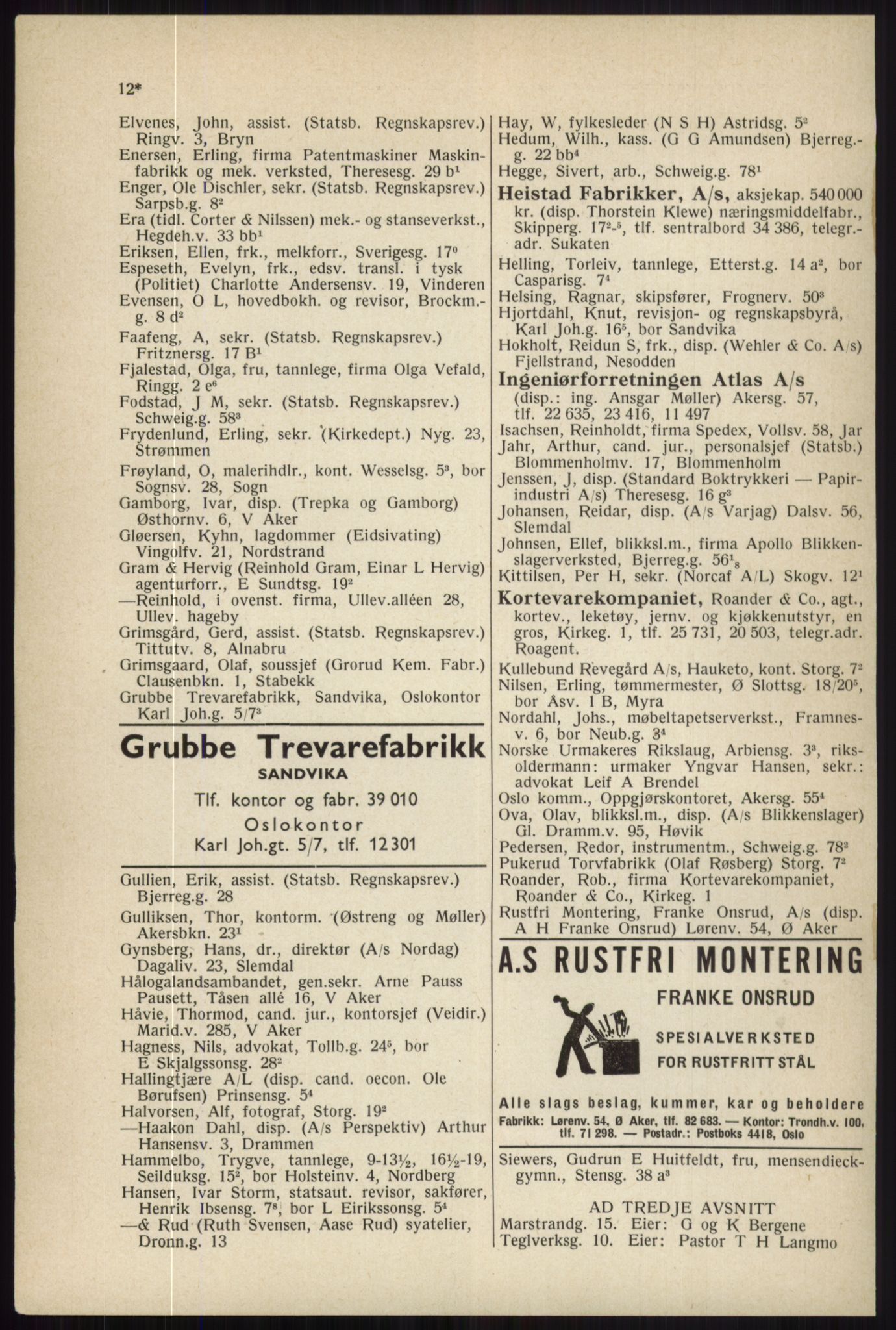 Kristiania/Oslo adressebok, PUBL/-, 1944