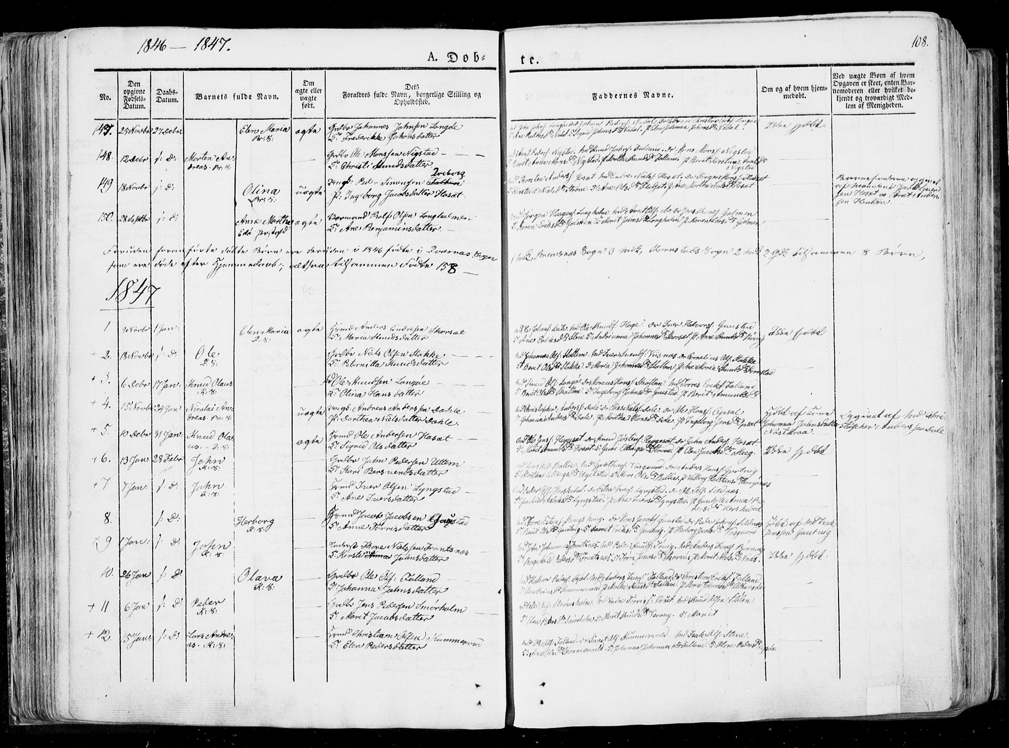 Ministerialprotokoller, klokkerbøker og fødselsregistre - Møre og Romsdal, SAT/A-1454/568/L0803: Ministerialbok nr. 568A10, 1830-1853, s. 108