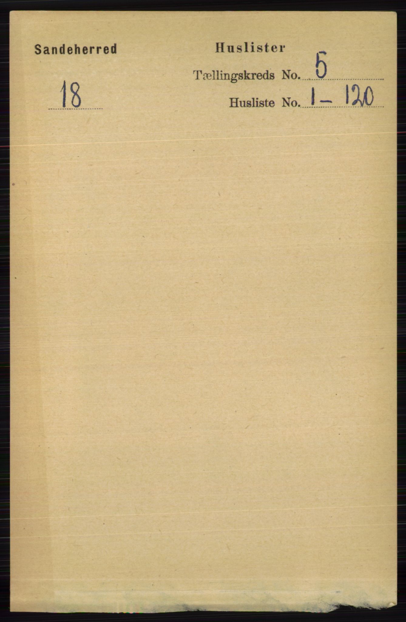 RA, Folketelling 1891 for 0724 Sandeherred herred, 1891, s. 2693