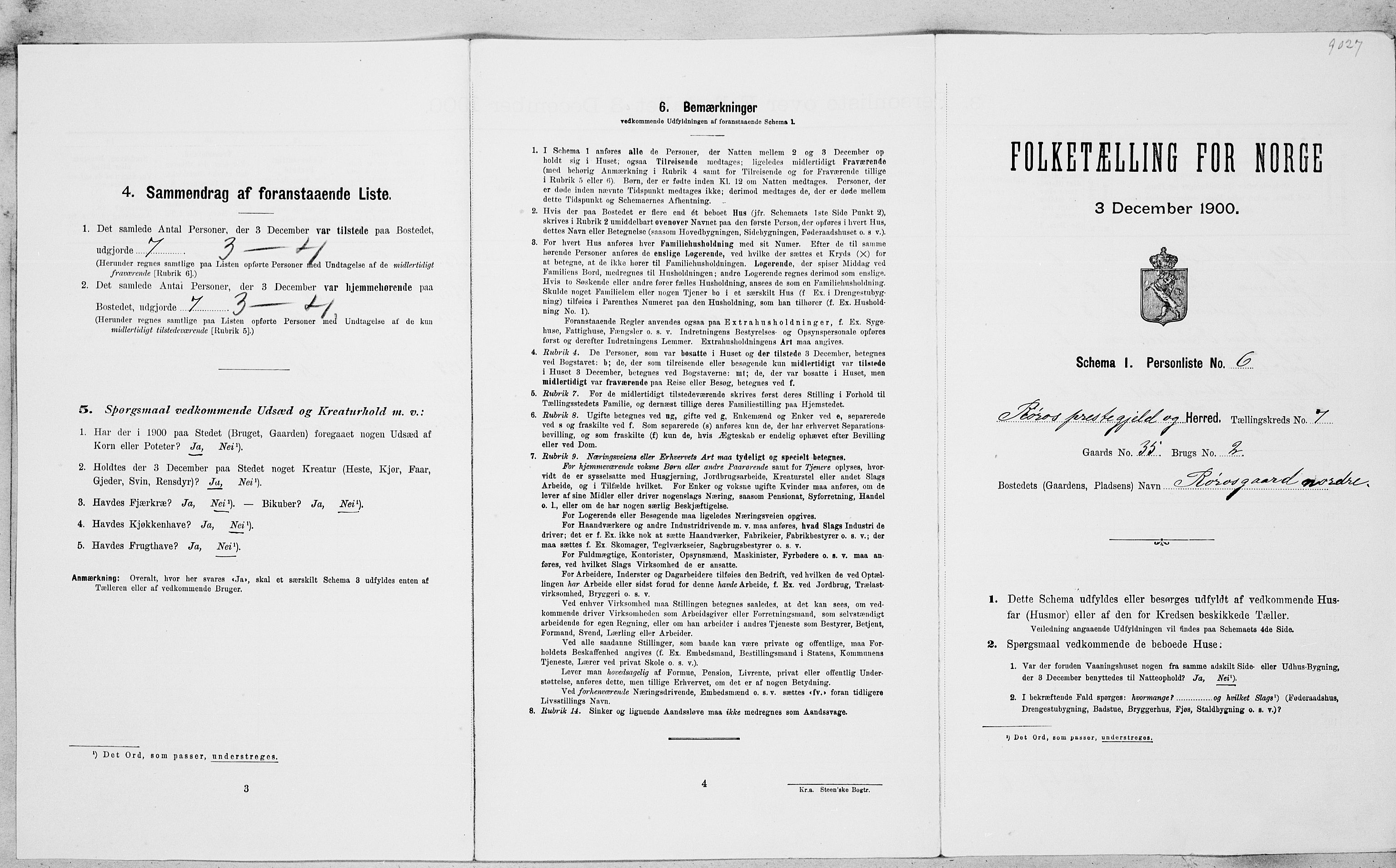 SAT, Folketelling 1900 for 1640 Røros herred, 1900, s. 870