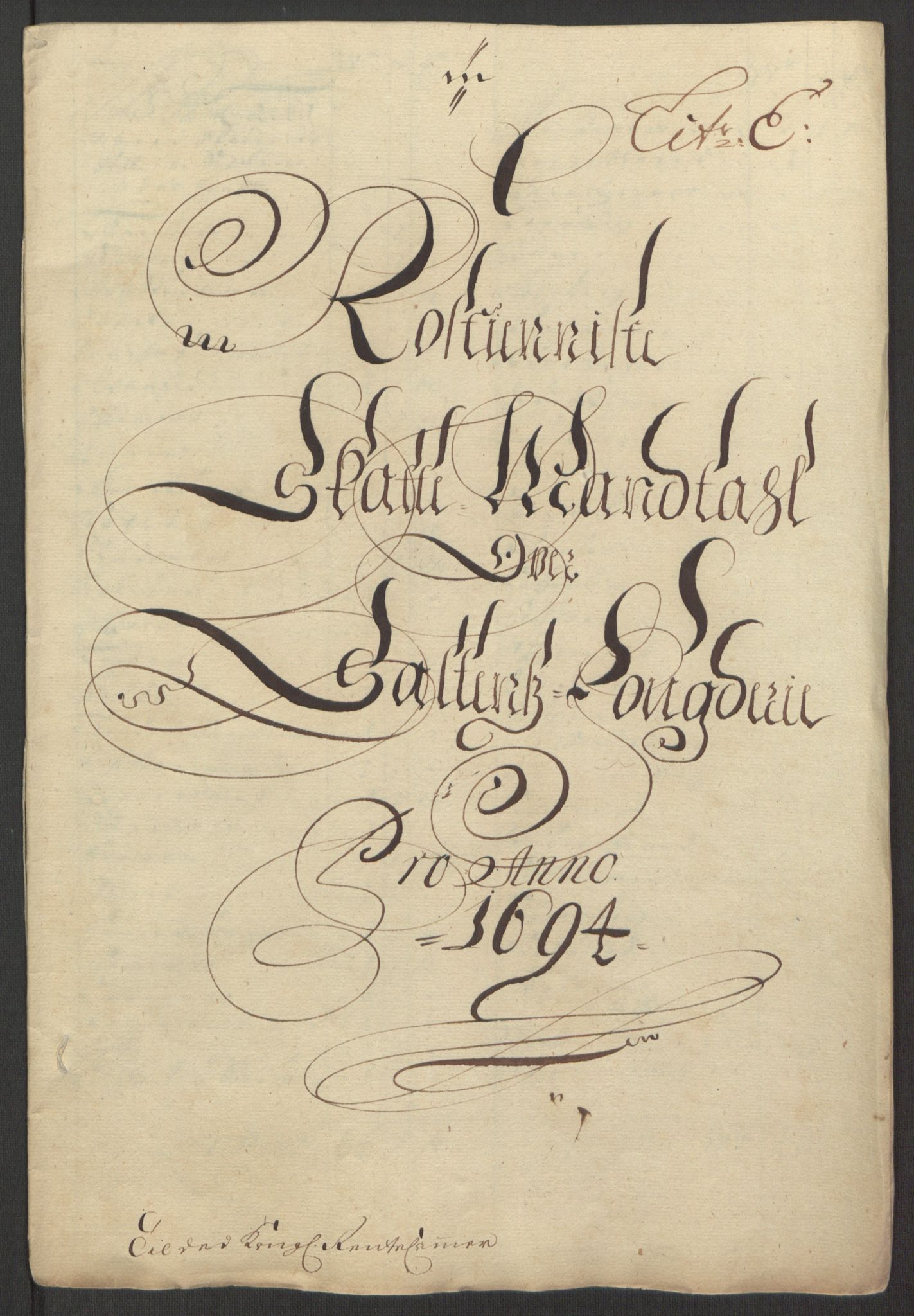 Rentekammeret inntil 1814, Reviderte regnskaper, Fogderegnskap, AV/RA-EA-4092/R66/L4578: Fogderegnskap Salten, 1694-1696, s. 74