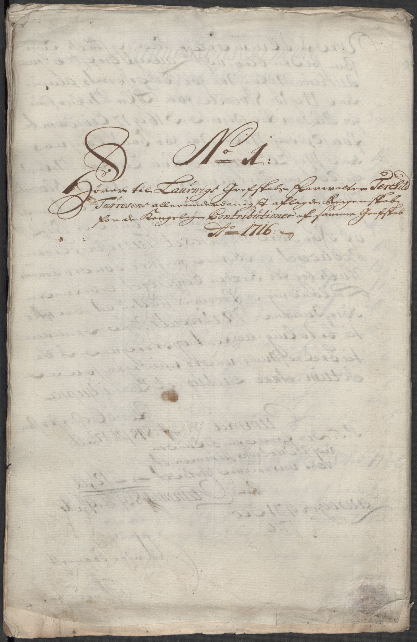Rentekammeret inntil 1814, Reviderte regnskaper, Fogderegnskap, RA/EA-4092/R33/L1987: Fogderegnskap Larvik grevskap, 1716-1717, s. 38