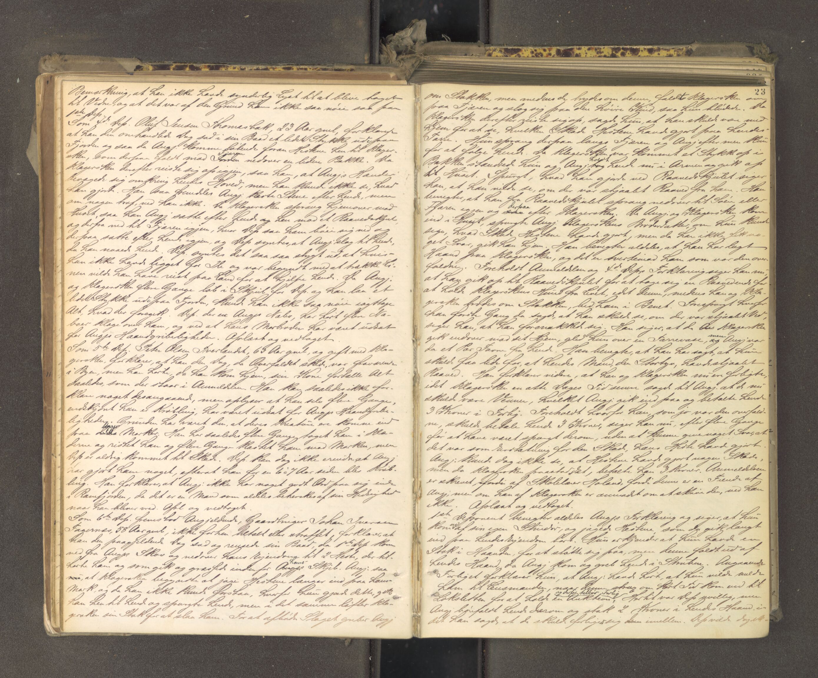 Tromsø sorenskriveri 1855-, AV/SATØ-S-0050/F/Fe/L0133: Ekstrarettsprotokoll med register, 1881-1888, s. 22b-23a