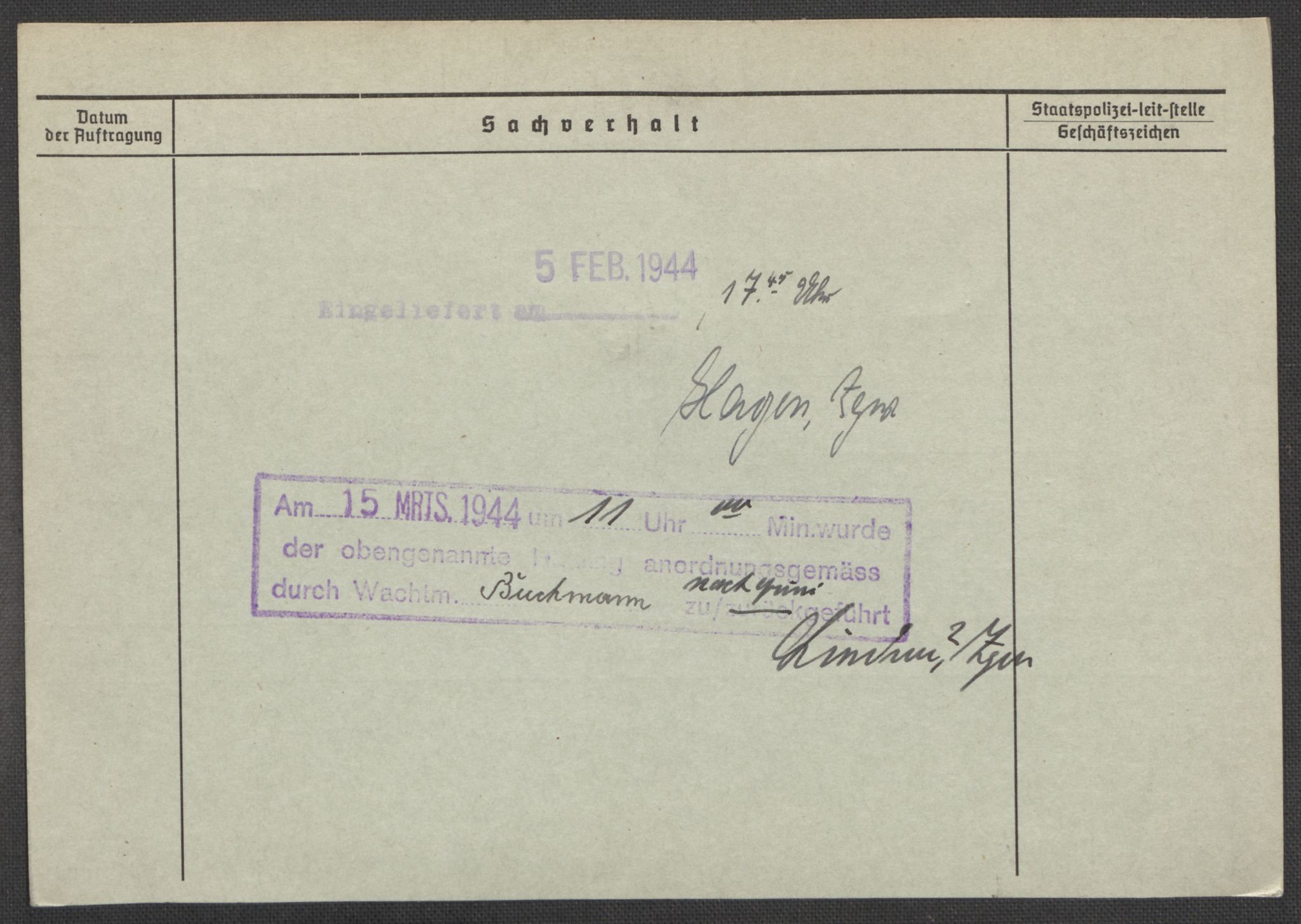 Befehlshaber der Sicherheitspolizei und des SD, AV/RA-RAFA-5969/E/Ea/Eaa/L0010: Register over norske fanger i Møllergata 19: Sø-Å, 1940-1945, s. 1159