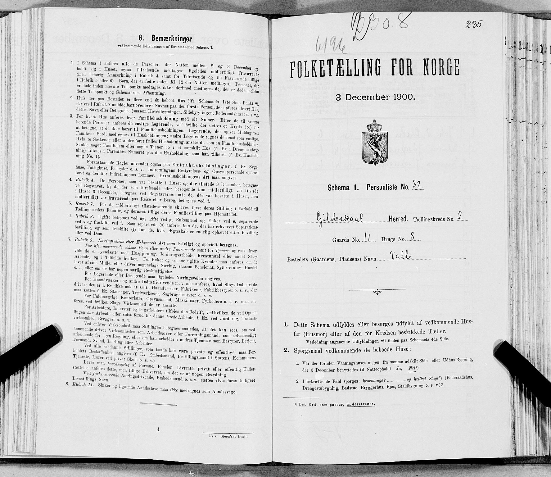SAT, Folketelling 1900 for 1838 Gildeskål herred, 1900, s. 278