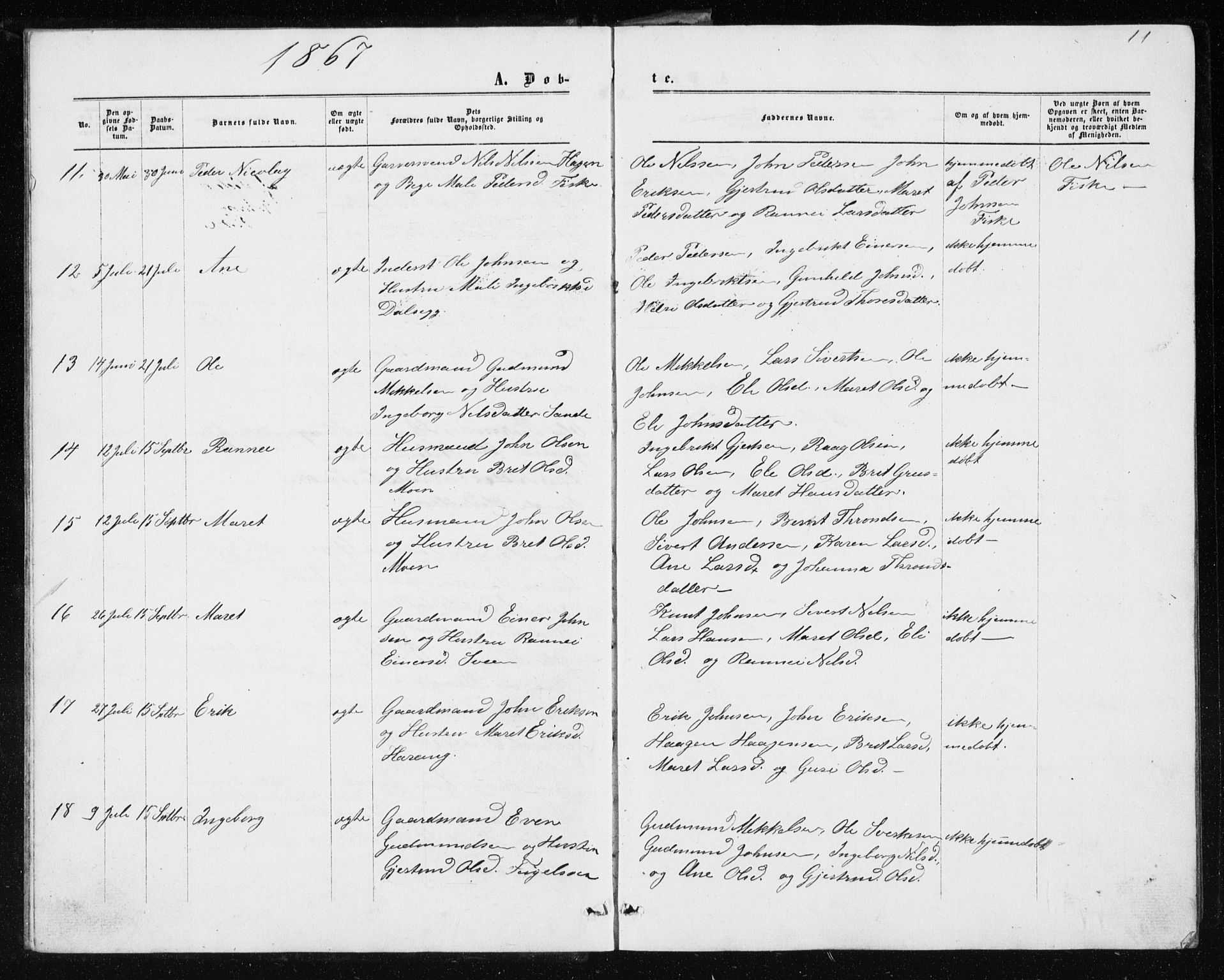 Ministerialprotokoller, klokkerbøker og fødselsregistre - Møre og Romsdal, AV/SAT-A-1454/597/L1064: Klokkerbok nr. 597C01, 1866-1898, s. 11