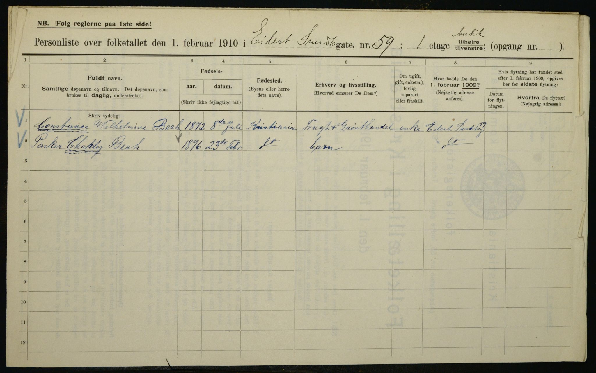 OBA, Kommunal folketelling 1.2.1910 for Kristiania, 1910, s. 18371