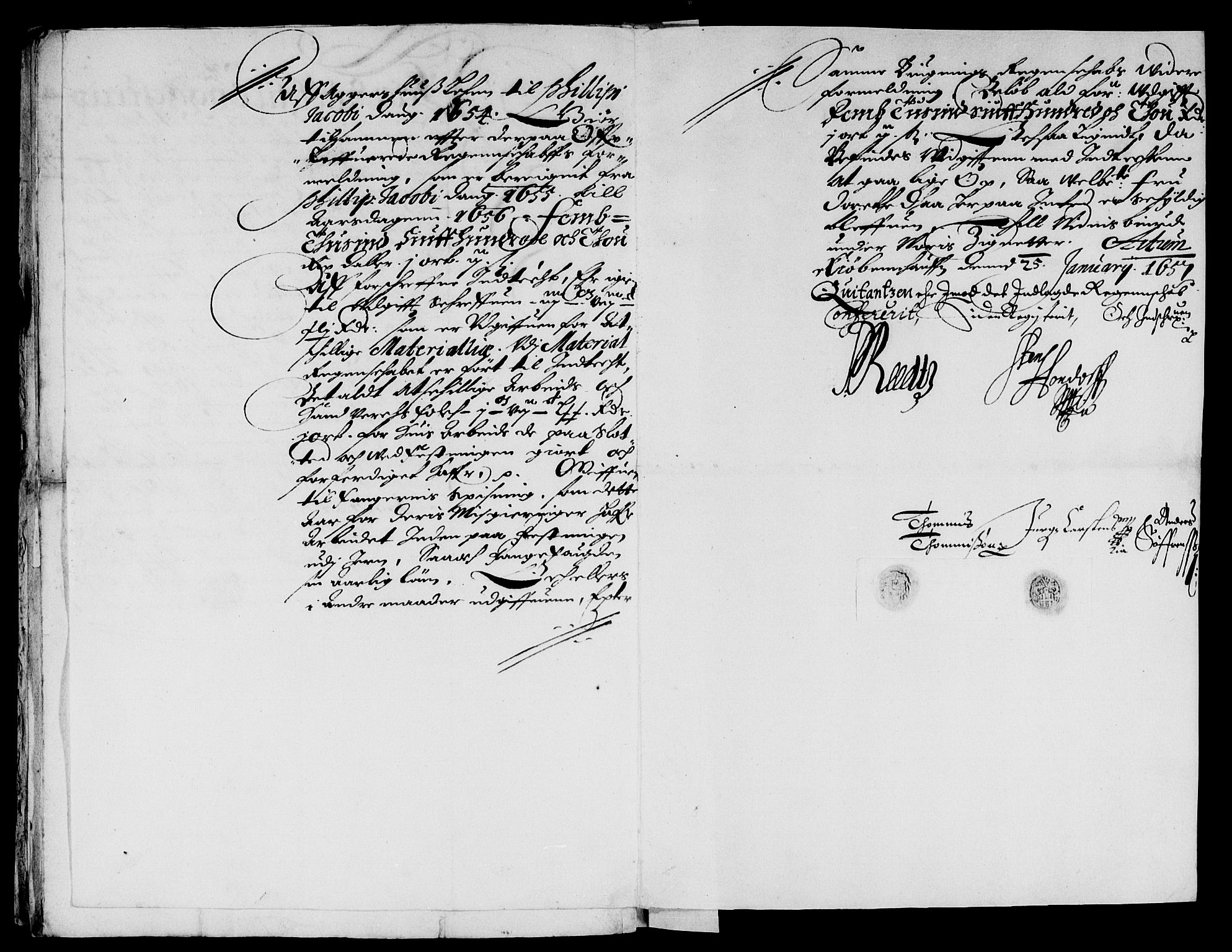 Rentekammeret inntil 1814, Reviderte regnskaper, Lensregnskaper, AV/RA-EA-5023/R/Rb/Rba/L0234: Akershus len, 1651-1656