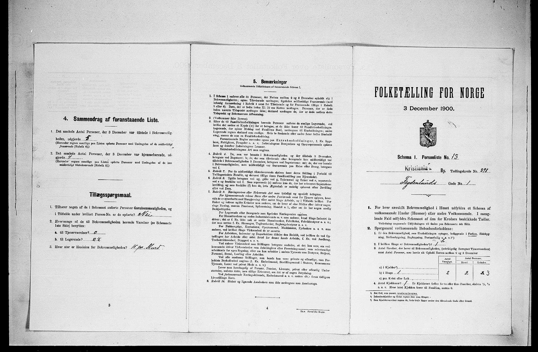 SAO, Folketelling 1900 for 0301 Kristiania kjøpstad, 1900, s. 26313