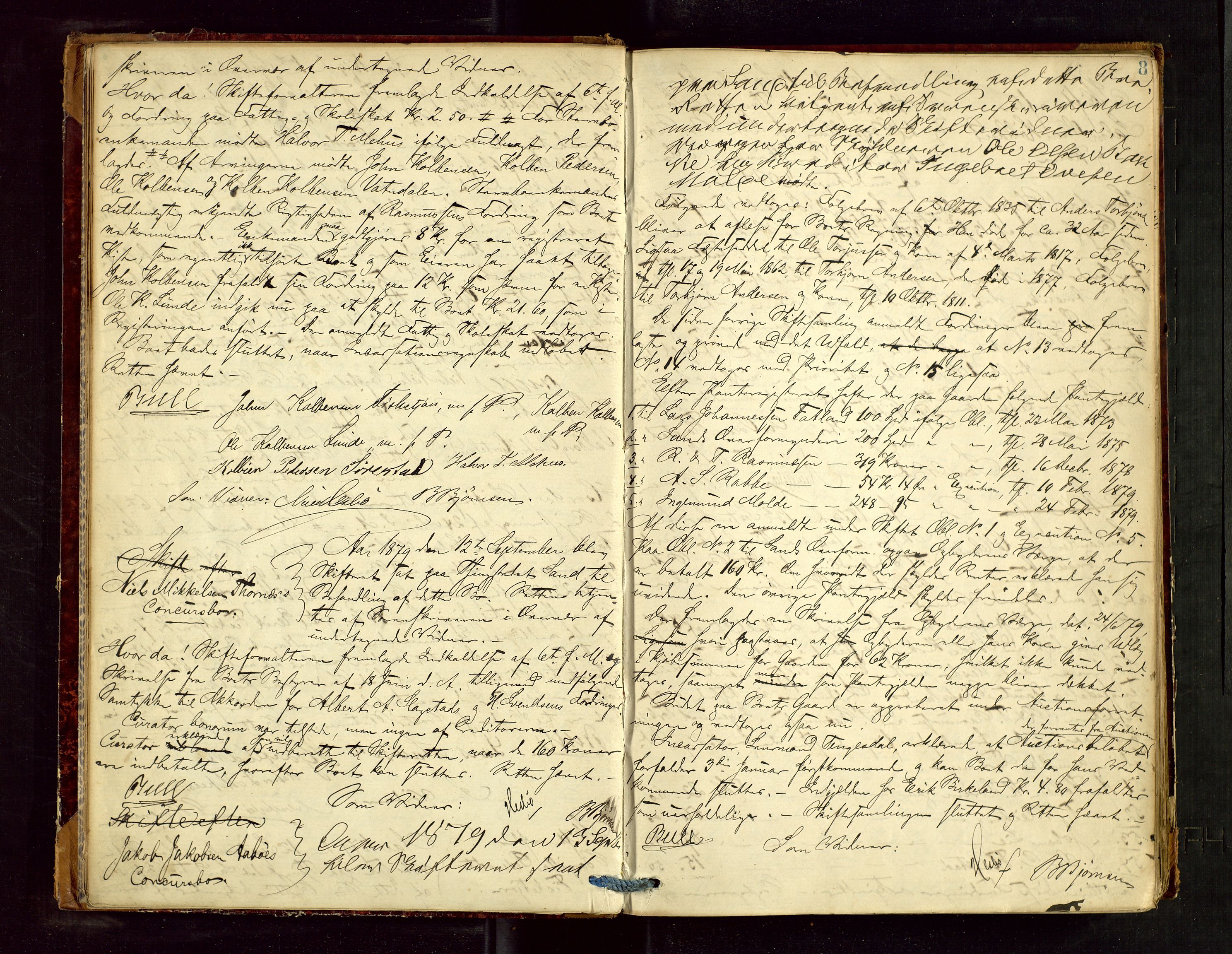 Ryfylke tingrett, AV/SAST-A-100055/001/IV/IVF/L0009: Skifteforhandlingsprotokoll B 3, 1879-1884, s. 8