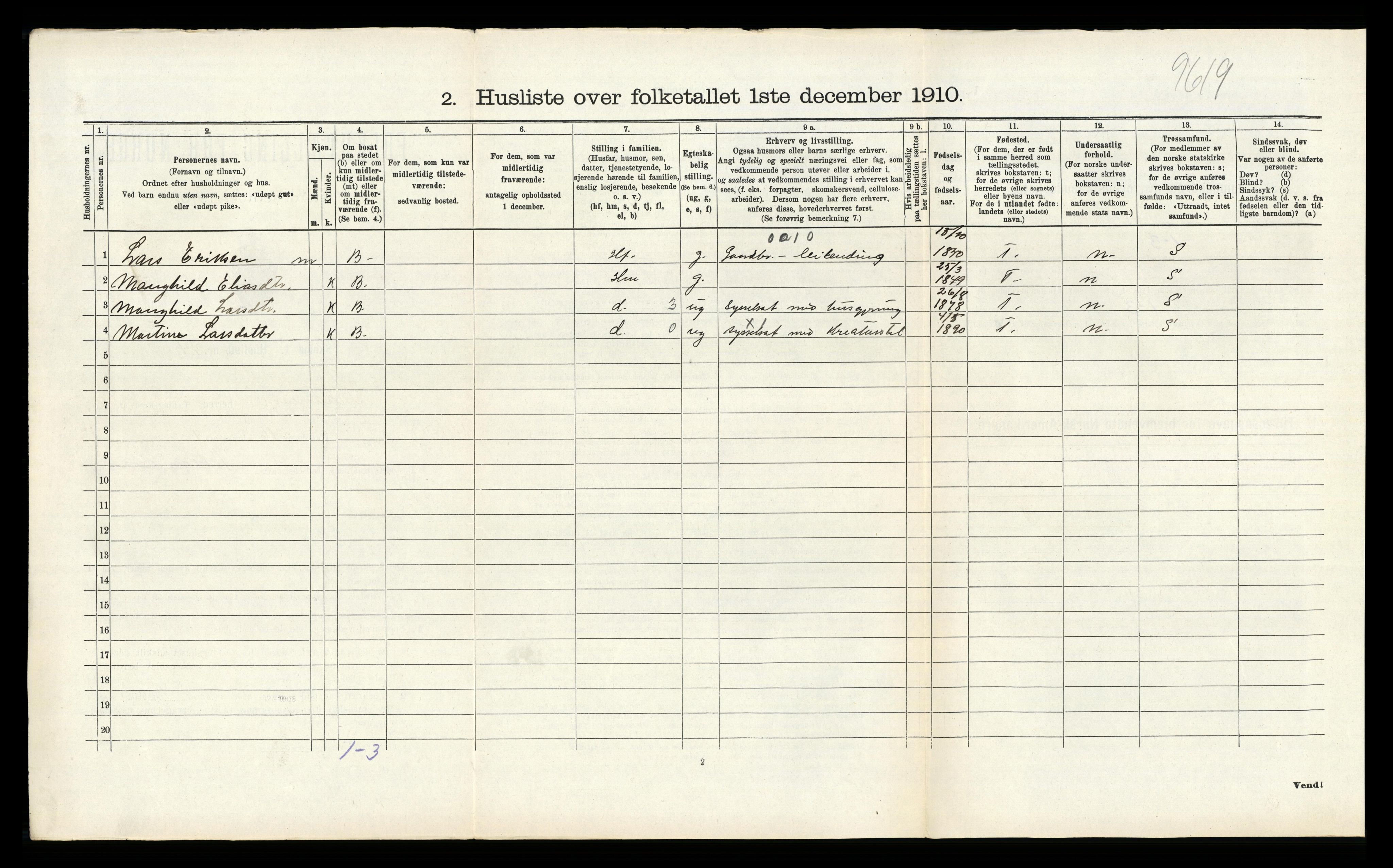 RA, Folketelling 1910 for 1212 Skånevik herred, 1910, s. 440