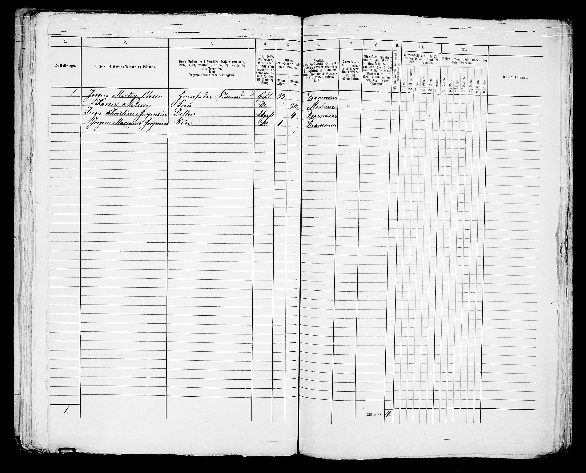 RA, Folketelling 1865 for 0602bP Strømsø prestegjeld i Drammen kjøpstad, 1865, s. 903