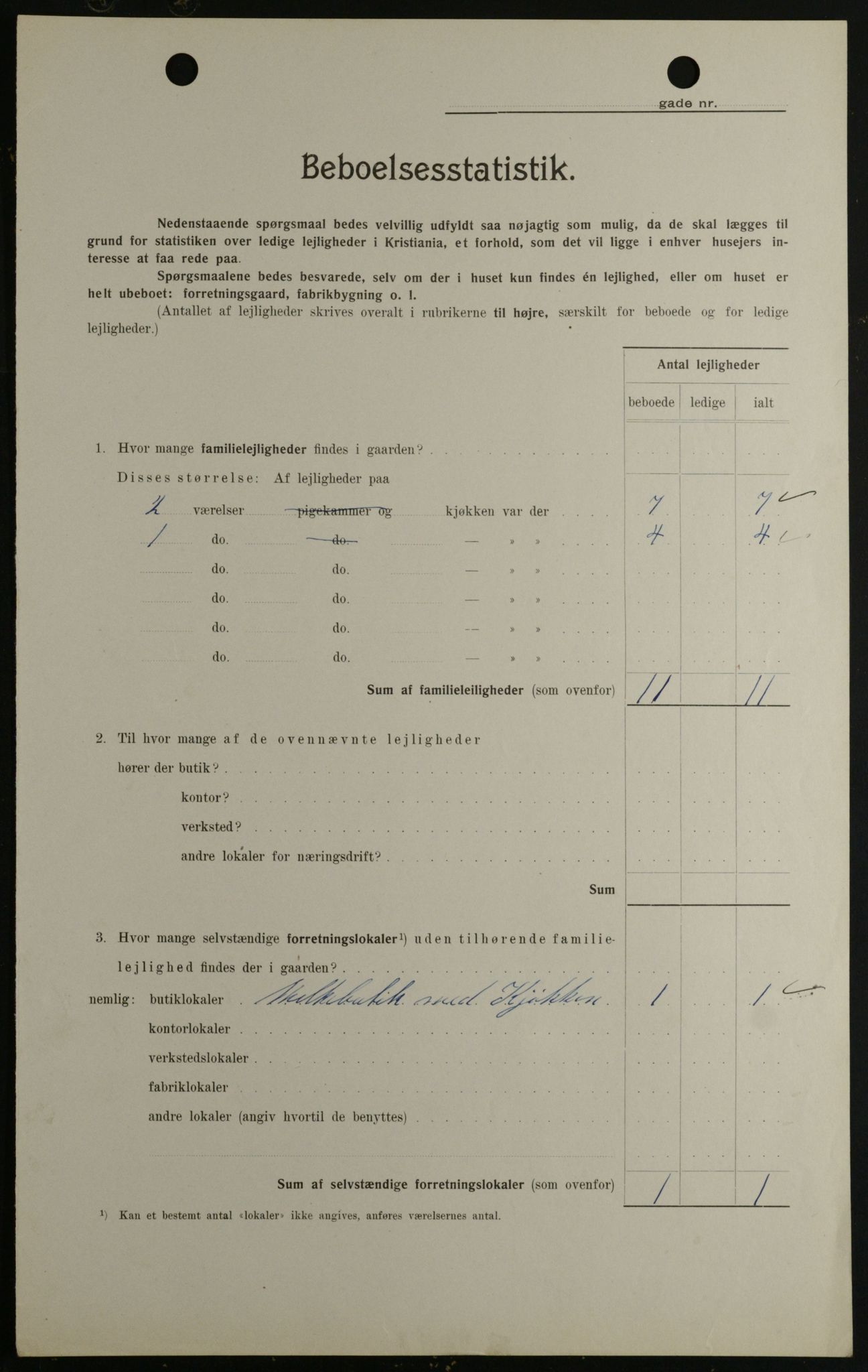 OBA, Kommunal folketelling 1.2.1908 for Kristiania kjøpstad, 1908, s. 63873