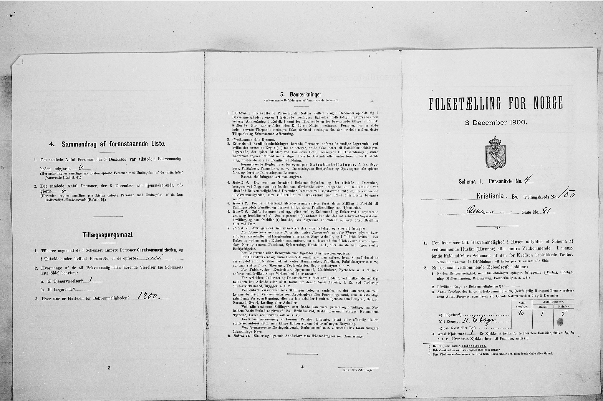 SAO, Folketelling 1900 for 0301 Kristiania kjøpstad, 1900, s. 69303