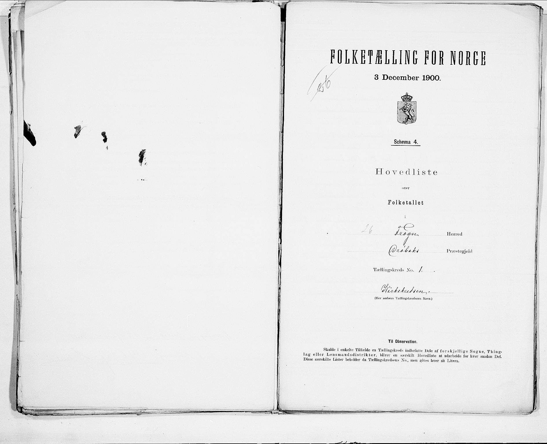 SAO, Folketelling 1900 for 0215 Frogn herred, 1900, s. 4
