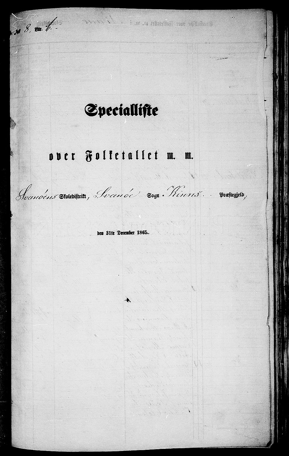 RA, Folketelling 1865 for 1437P Kinn prestegjeld, 1865, s. 163