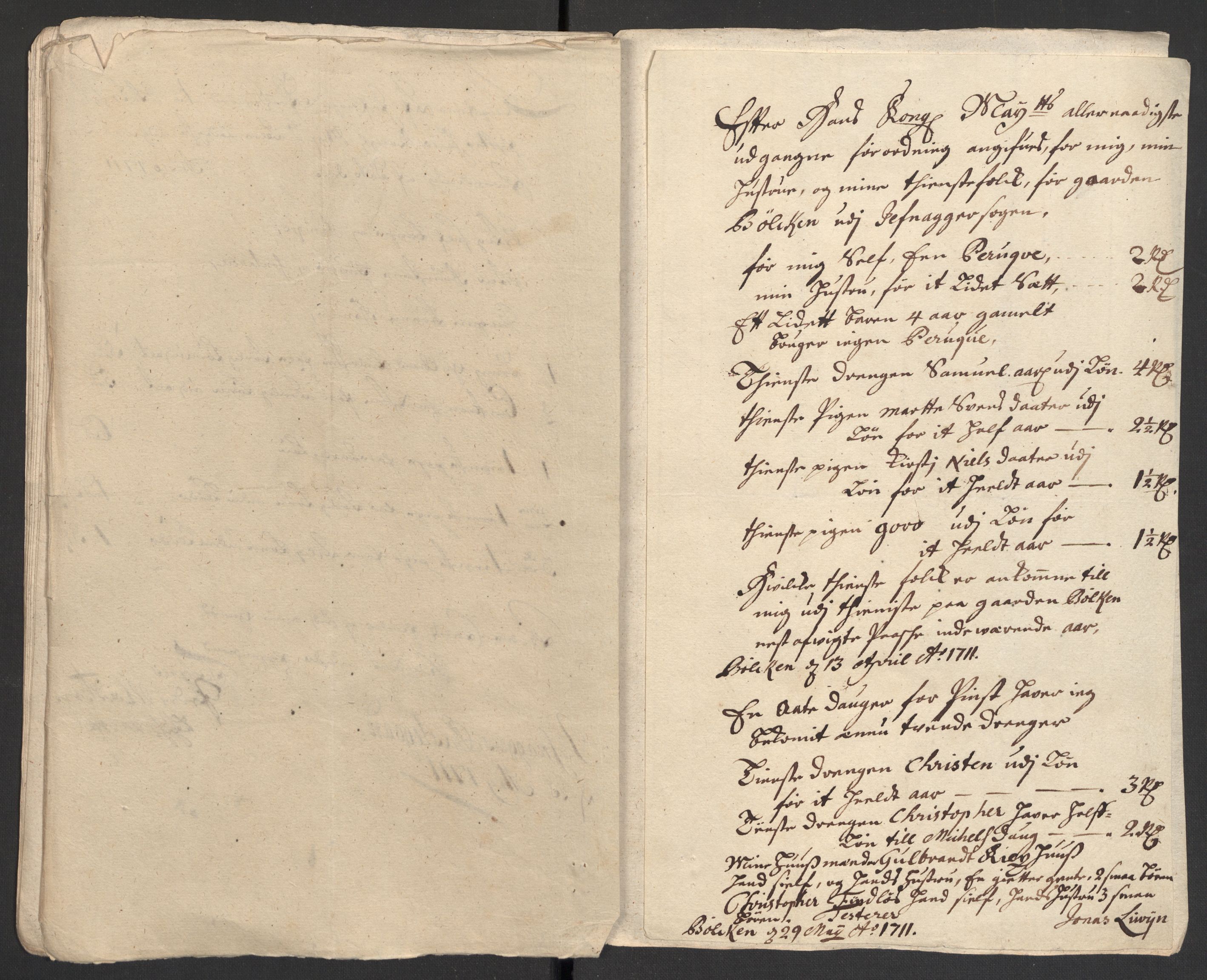 Rentekammeret inntil 1814, Reviderte regnskaper, Fogderegnskap, RA/EA-4092/R18/L1308: Fogderegnskap Hadeland, Toten og Valdres, 1711, s. 291
