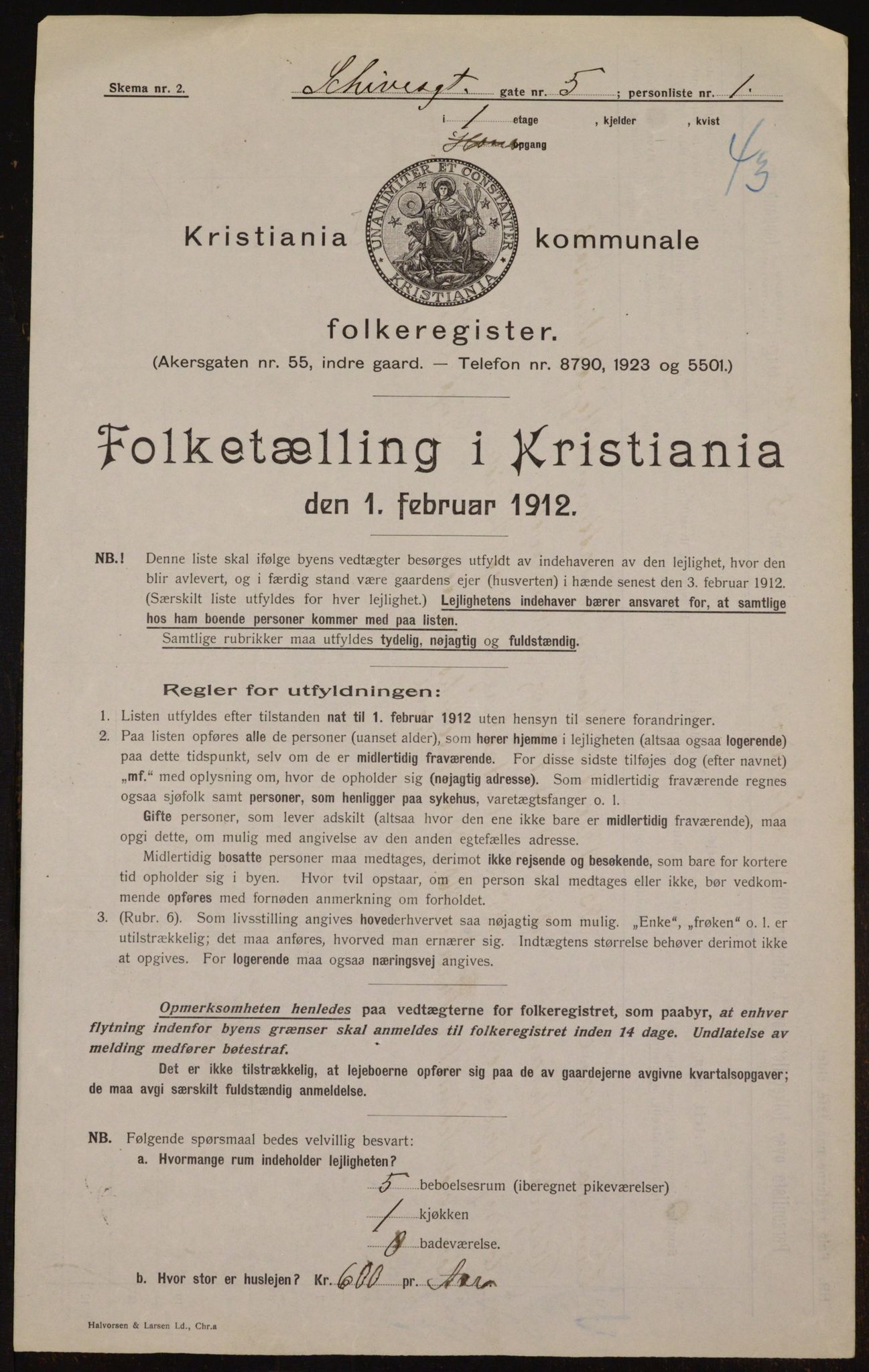 OBA, Kommunal folketelling 1.2.1912 for Kristiania, 1912, s. 89813