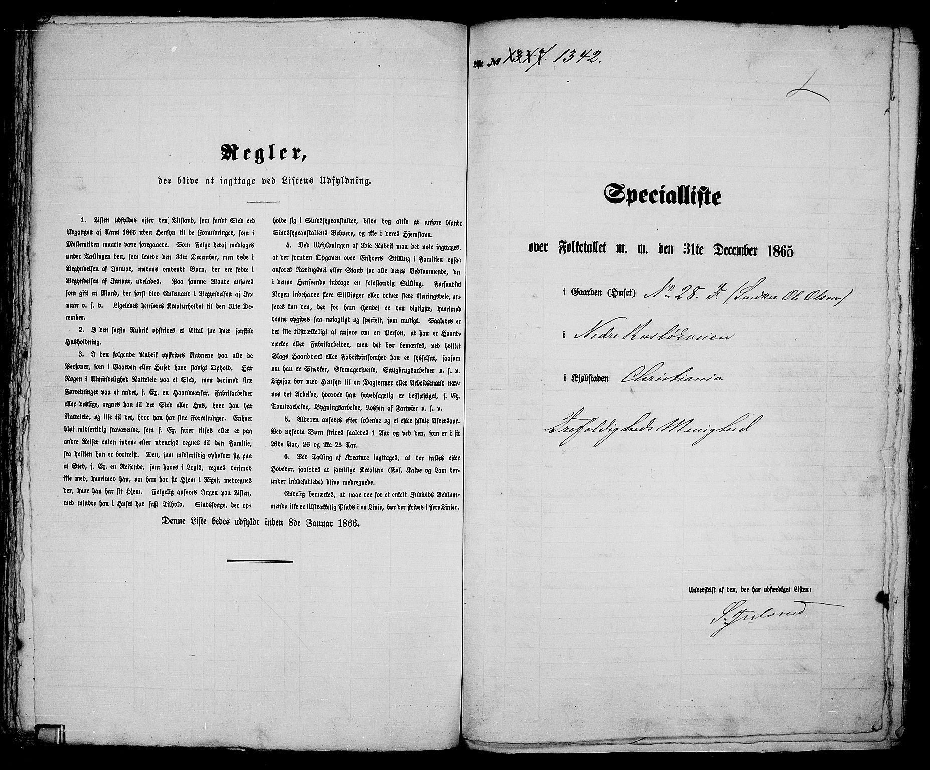 RA, Folketelling 1865 for 0301 Kristiania kjøpstad, 1865, s. 3034