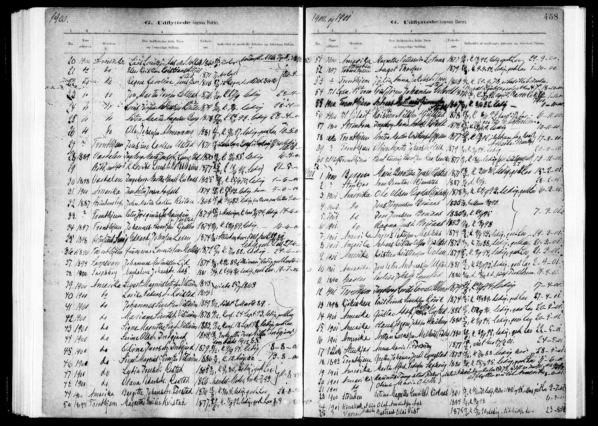 Ministerialprotokoller, klokkerbøker og fødselsregistre - Nord-Trøndelag, SAT/A-1458/730/L0285: Ministerialbok nr. 730A10, 1879-1914, s. 458