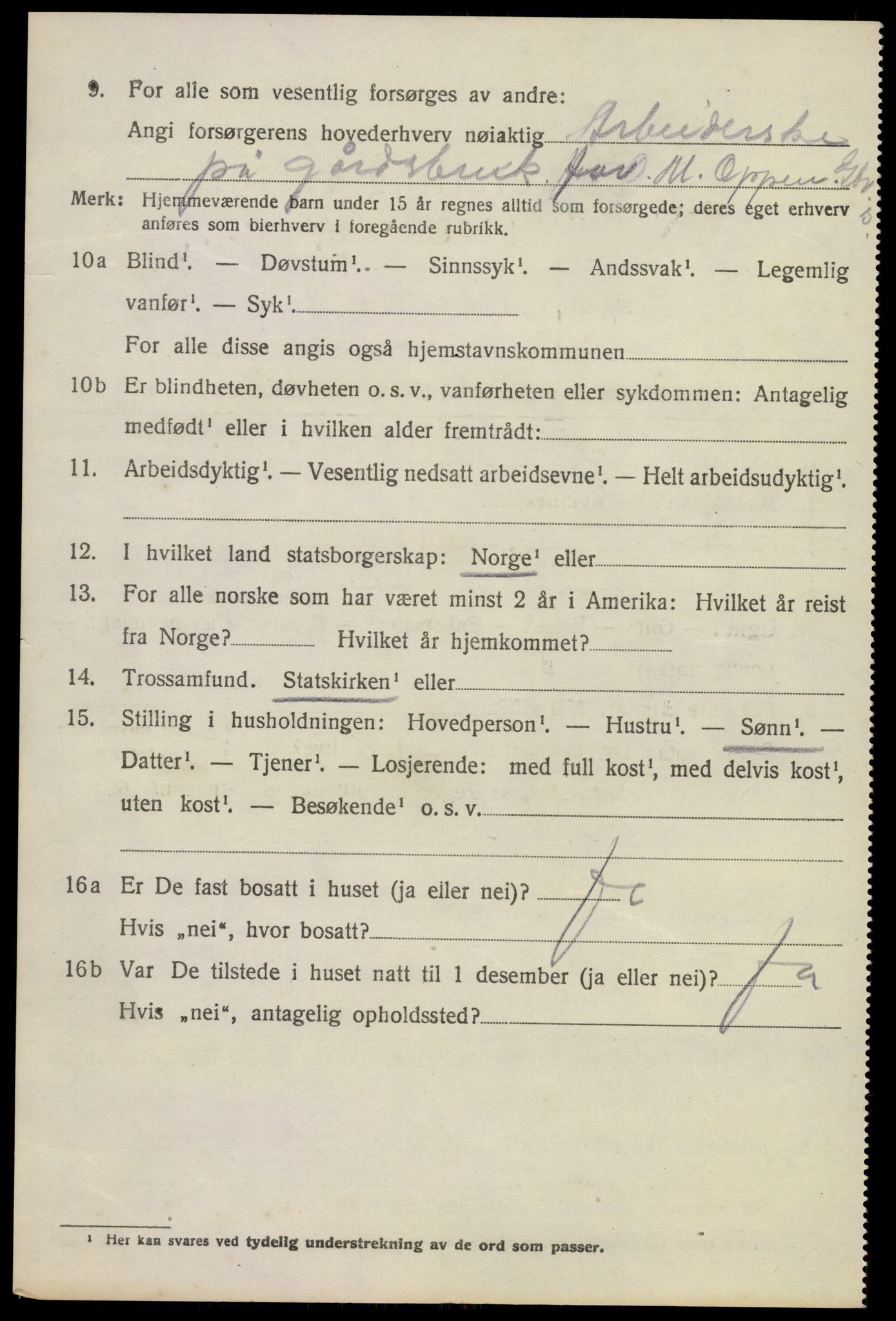 SAKO, Folketelling 1920 for 0725 Tjølling herred, 1920, s. 3156