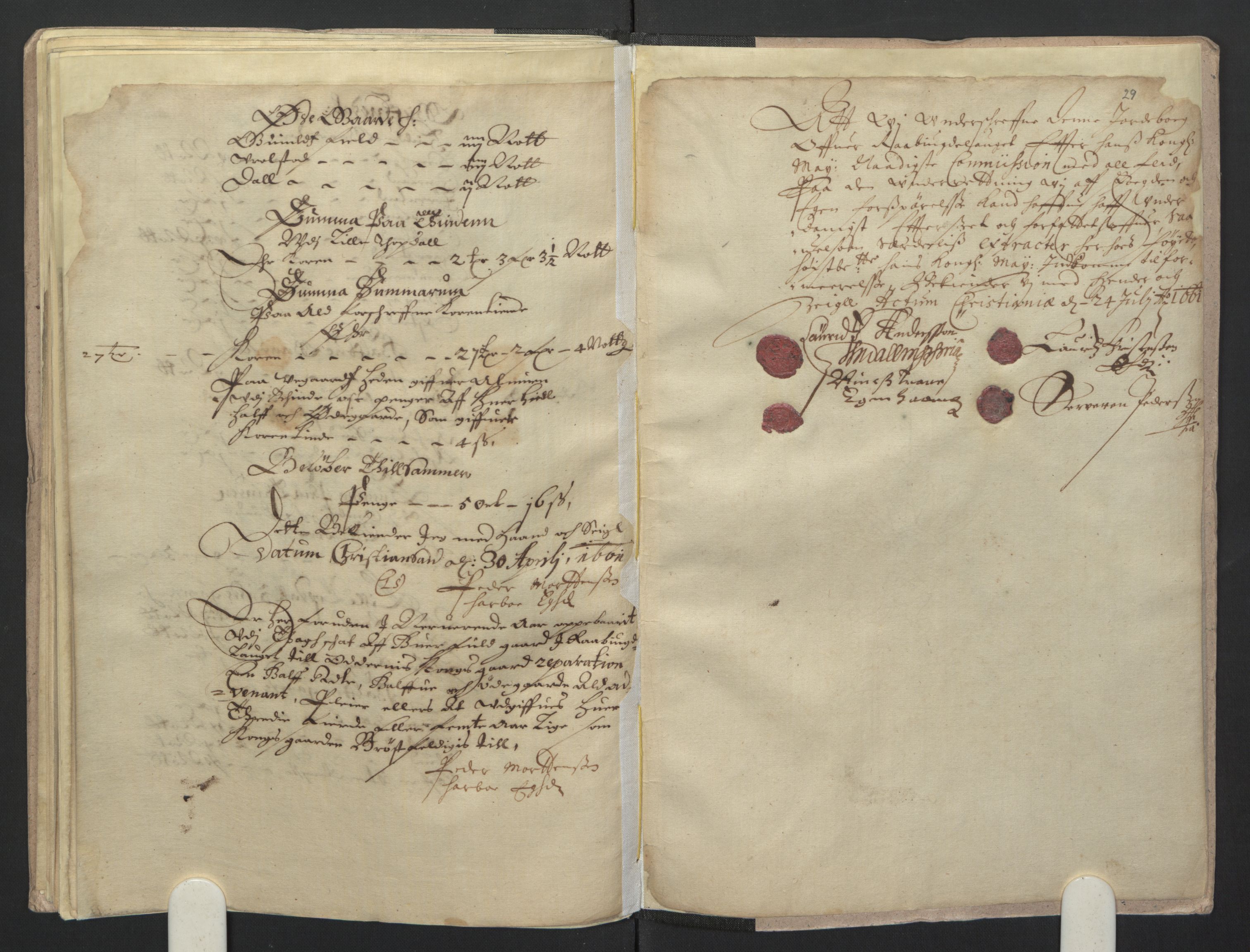 Rentekammeret inntil 1814, Realistisk ordnet avdeling, RA/EA-4070/L/L0021/0003: Agder lagdømme: / Kronens jordebok. Råbyggelag, 1661, s. 28b-29a