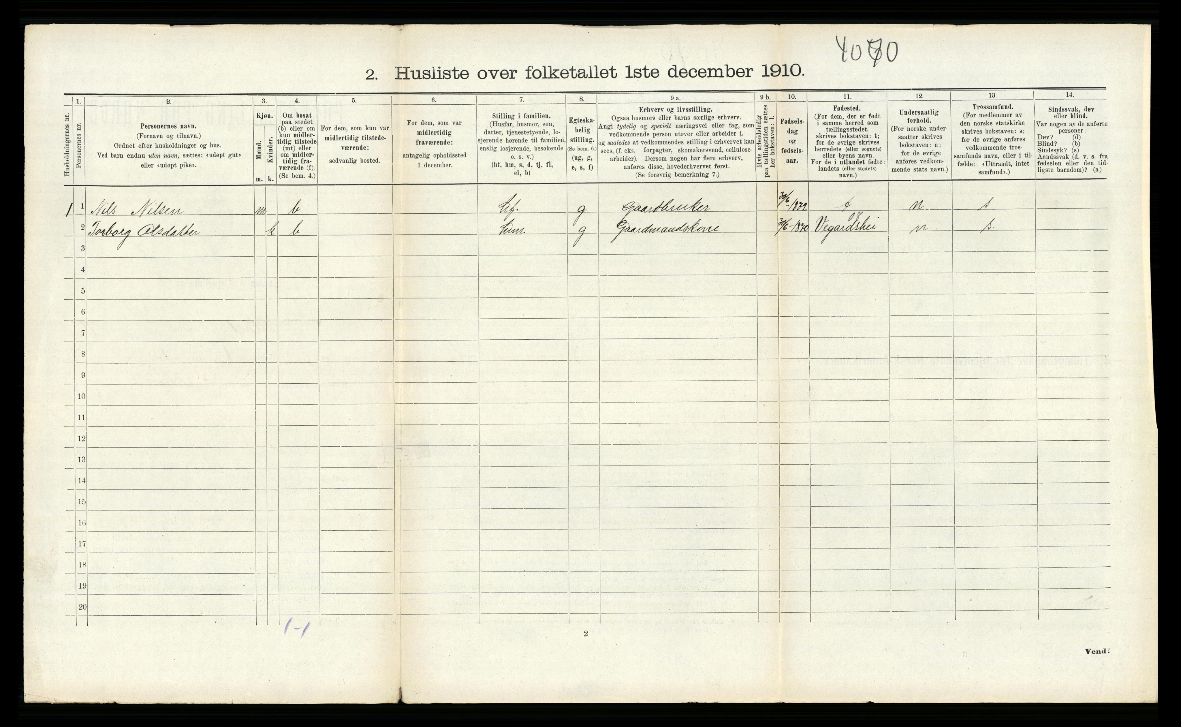 RA, Folketelling 1910 for 0914 Holt herred, 1910, s. 1251