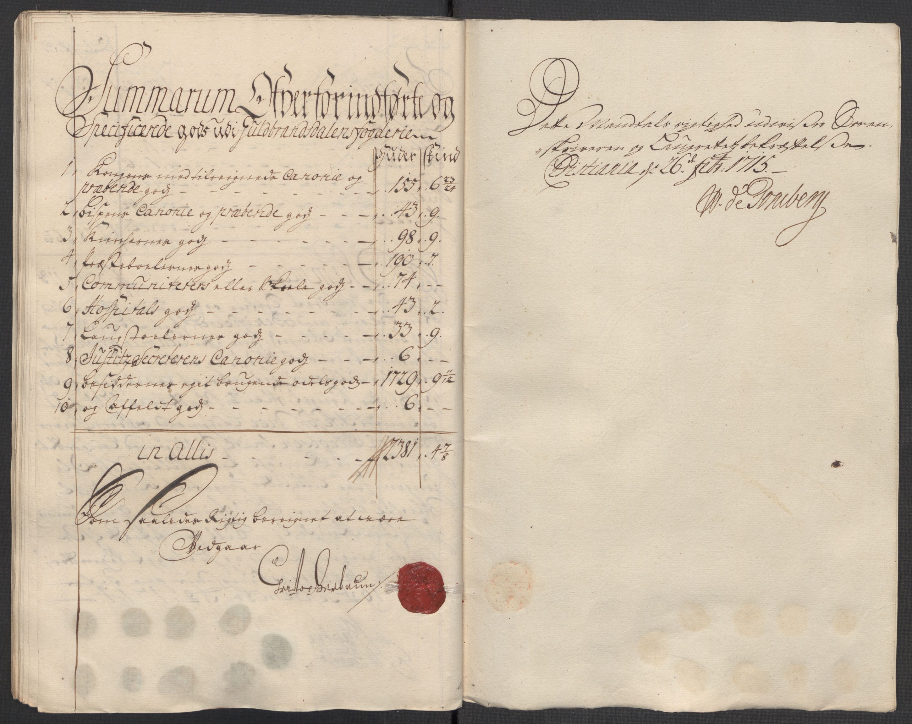 Rentekammeret inntil 1814, Reviderte regnskaper, Fogderegnskap, RA/EA-4092/R17/L1183: Fogderegnskap Gudbrandsdal, 1714, s. 210