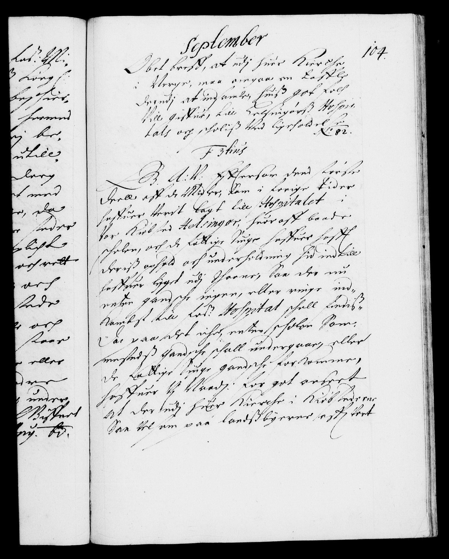 Danske Kanselli 1572-1799, RA/EA-3023/F/Fc/Fca/Fcaa/L0010: Norske registre (mikrofilm), 1660-1670, s. 104a
