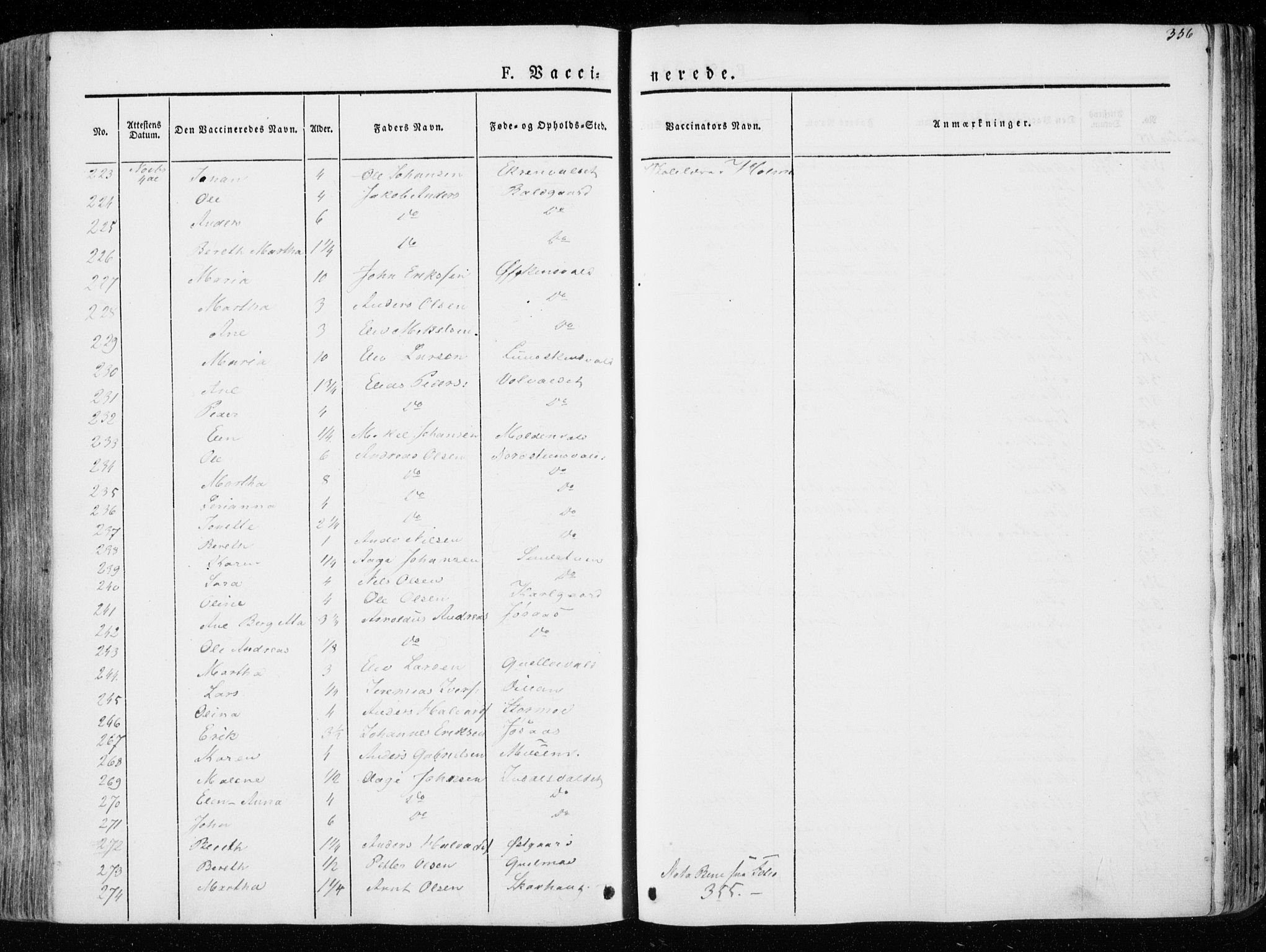 Ministerialprotokoller, klokkerbøker og fødselsregistre - Nord-Trøndelag, SAT/A-1458/723/L0239: Ministerialbok nr. 723A08, 1841-1851, s. 356