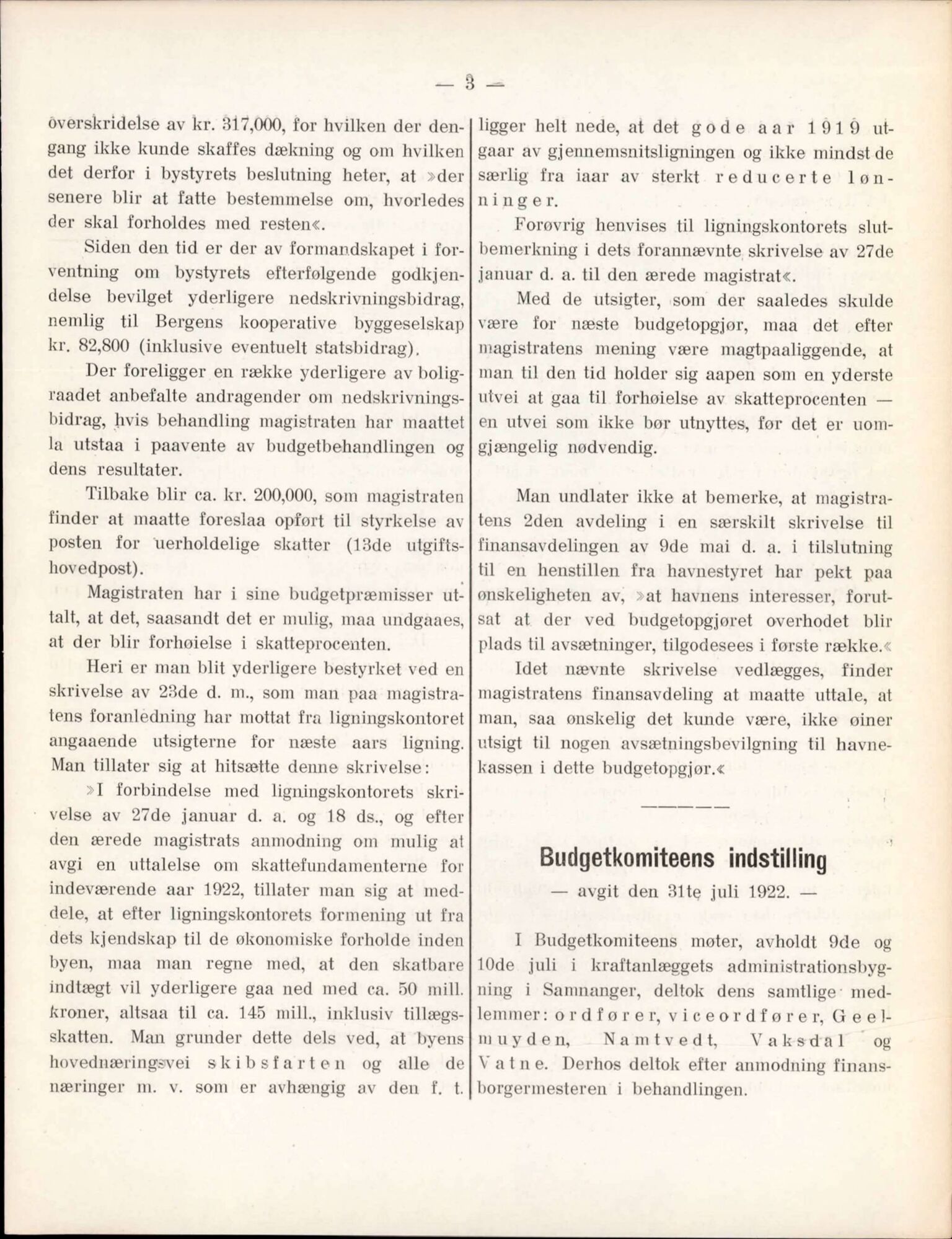 Bergen kommune. Formannskapet, BBA/A-0003/Ad/L0105: Bergens Kommuneforhandlinger, bind II, 1921-1922