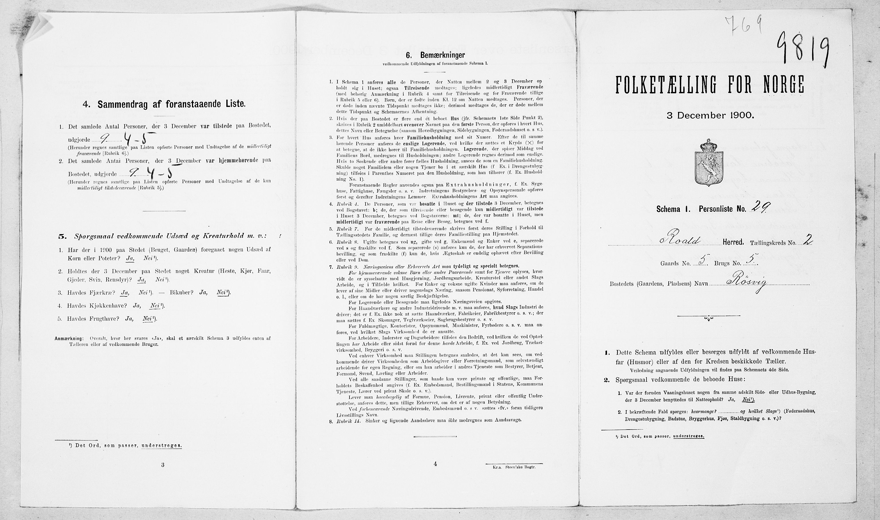 SAT, Folketelling 1900 for 1533 Roald herred, 1900, s. 16