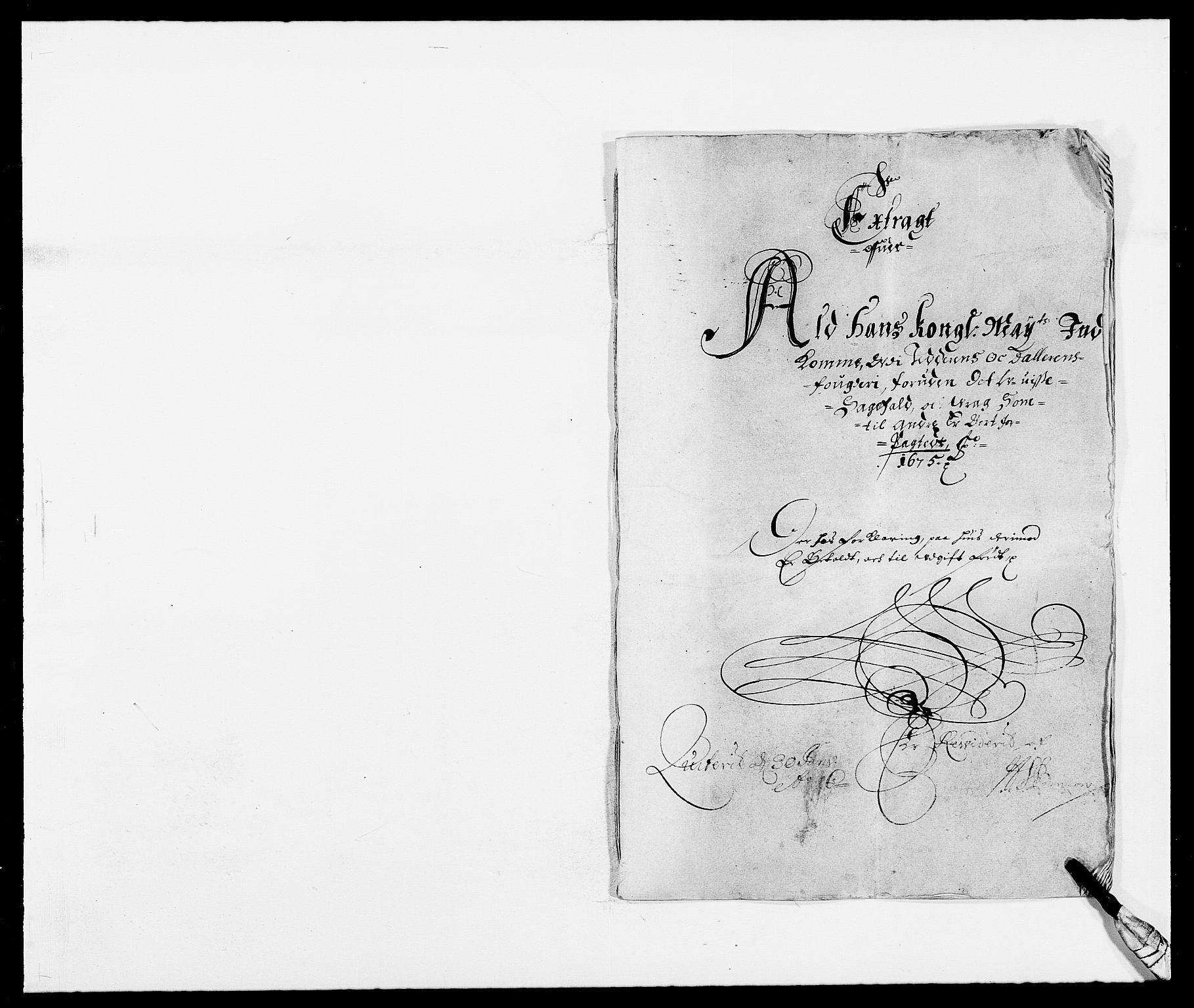 Rentekammeret inntil 1814, Reviderte regnskaper, Fogderegnskap, AV/RA-EA-4092/R46/L2715: Fogderegnskap Jæren og Dalane, 1675, s. 1