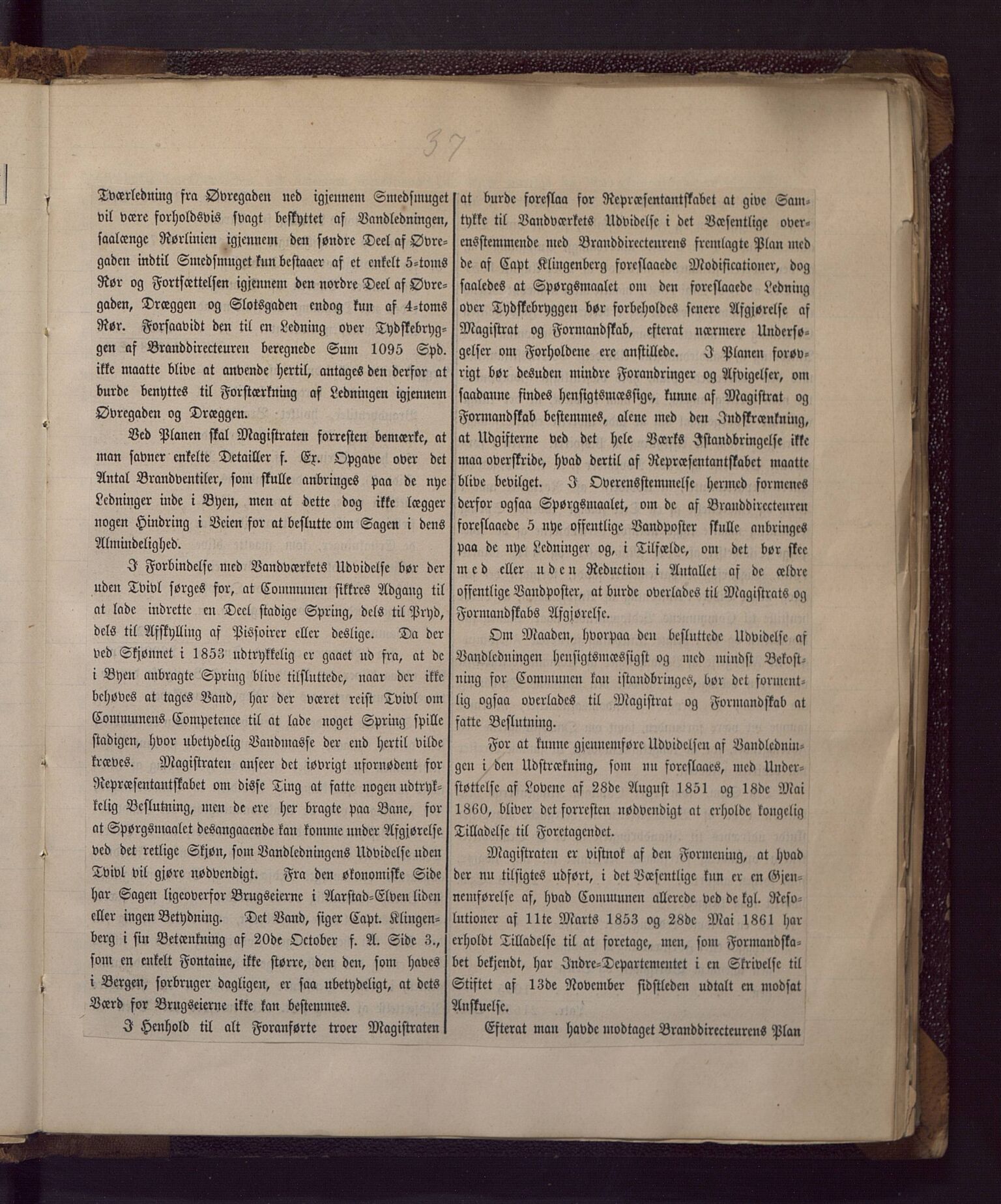 Bergen kommune. Formannskapet, BBA/A-0003/Ad/L0018: Bergens Kommuneforhandlinger, 1863