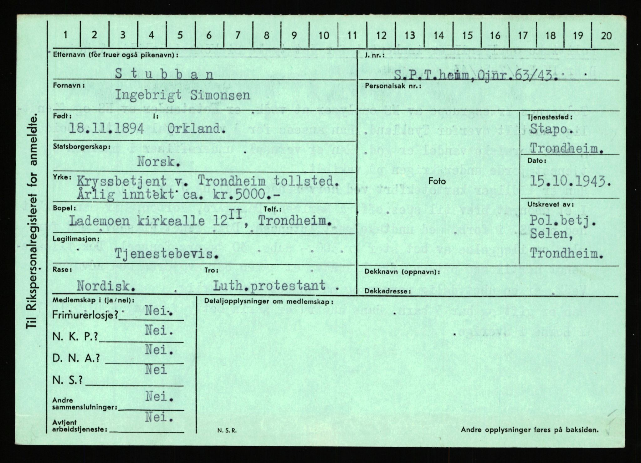 Statspolitiet - Hovedkontoret / Osloavdelingen, AV/RA-S-1329/C/Ca/L0014: Seterlien - Svartås, 1943-1945, s. 4453