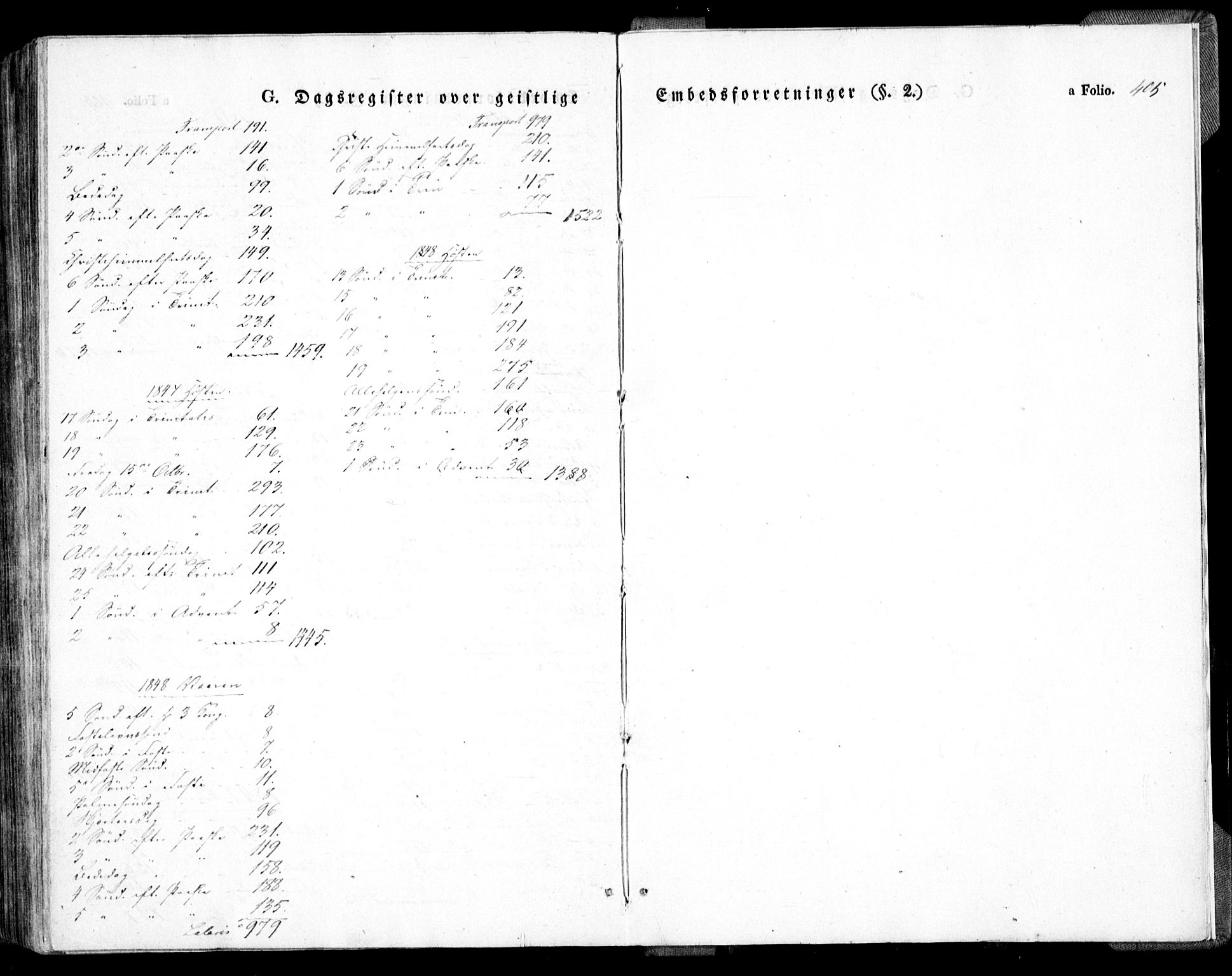 Holt sokneprestkontor, SAK/1111-0021/F/Fa/L0007: Ministerialbok nr. A 7, 1836-1848, s. 405