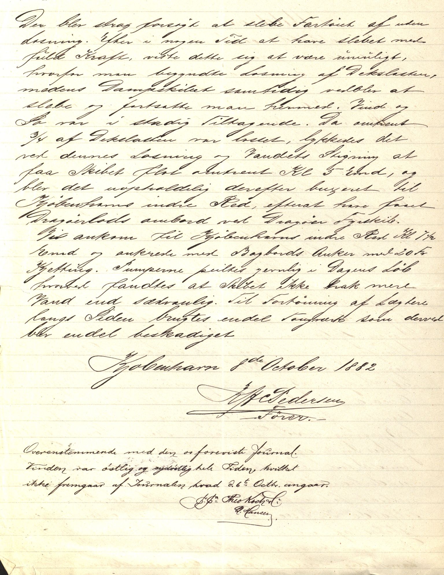 Pa 63 - Østlandske skibsassuranceforening, VEMU/A-1079/G/Ga/L0014/0011: Havaridokumenter / Agra, Anna, Jorsalfarer, Alfen, Uller, Solon, 1882, s. 41