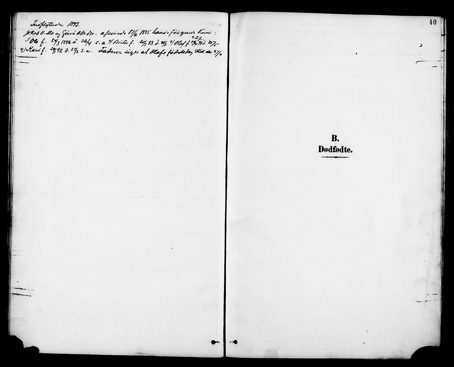 Osterfjorden Soknepresembete, AV/SAB-A-77301: Klokkerbok nr. B 2, 1891-1922, s. 40